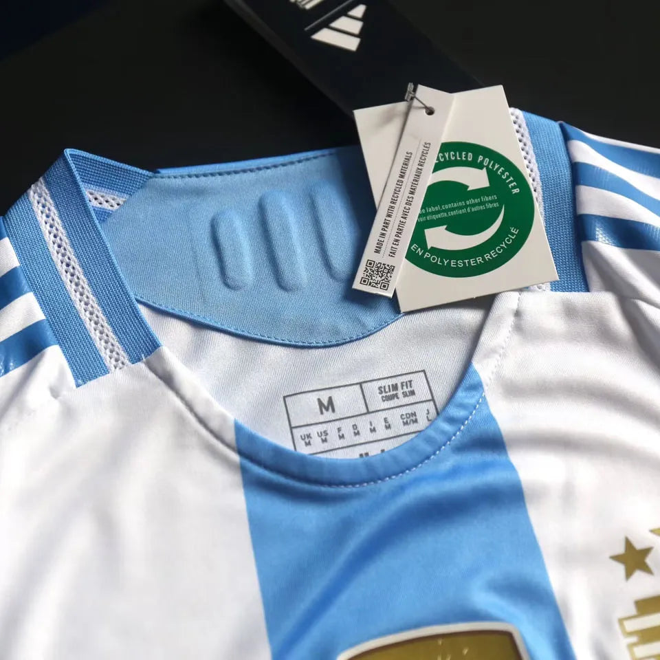 CAMPEONES DEL MUNDO 3 Stars Argentina Home Player Version Jersey 2024/25 (Have FlFA World Champion 2022 球员版有胸前章) ★★ Detail 4