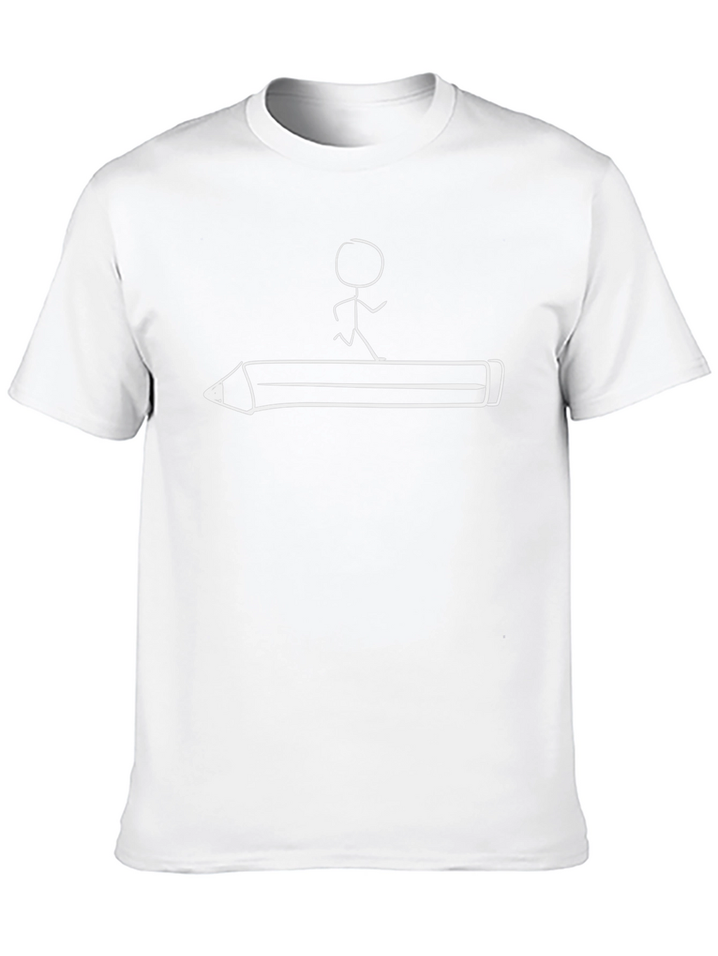 Pencil Runner Graphic Tee - Black Cotton T-Shirt