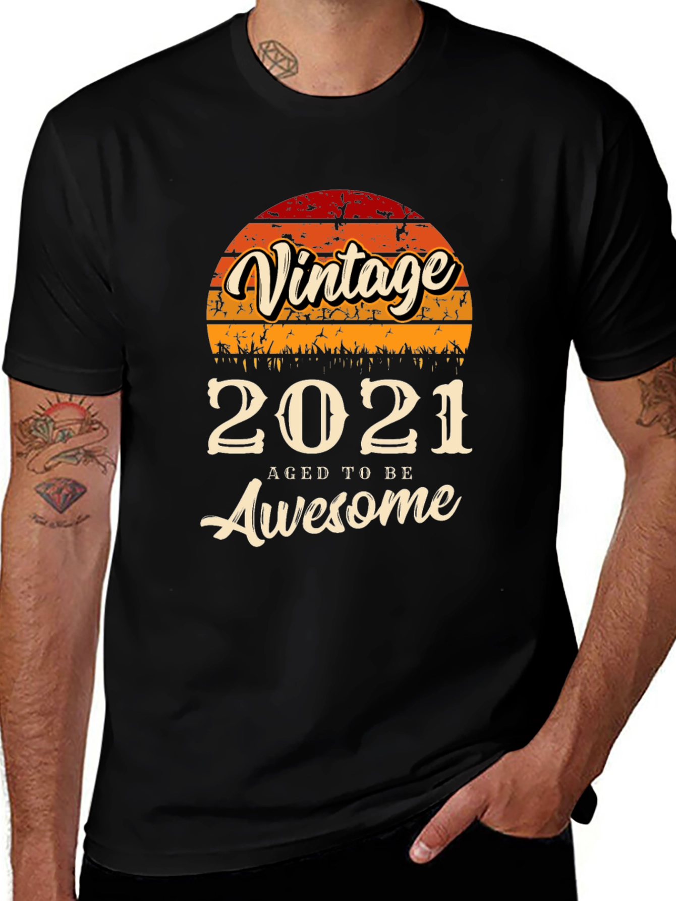 Vintage 2021 Aged To Be Awesome Graphic Tee