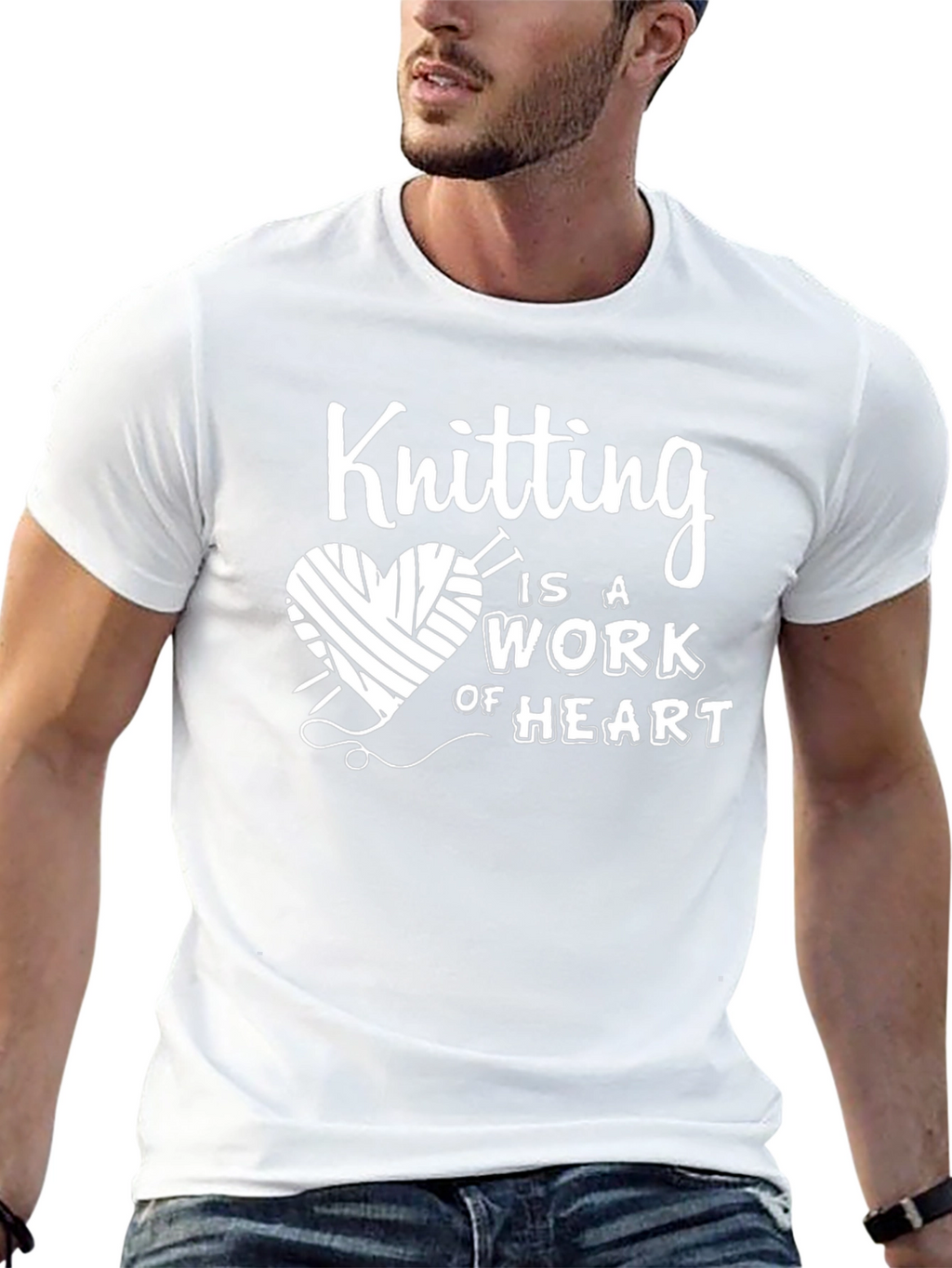 Knitting Heart T-Shirt - A Work of Heart
