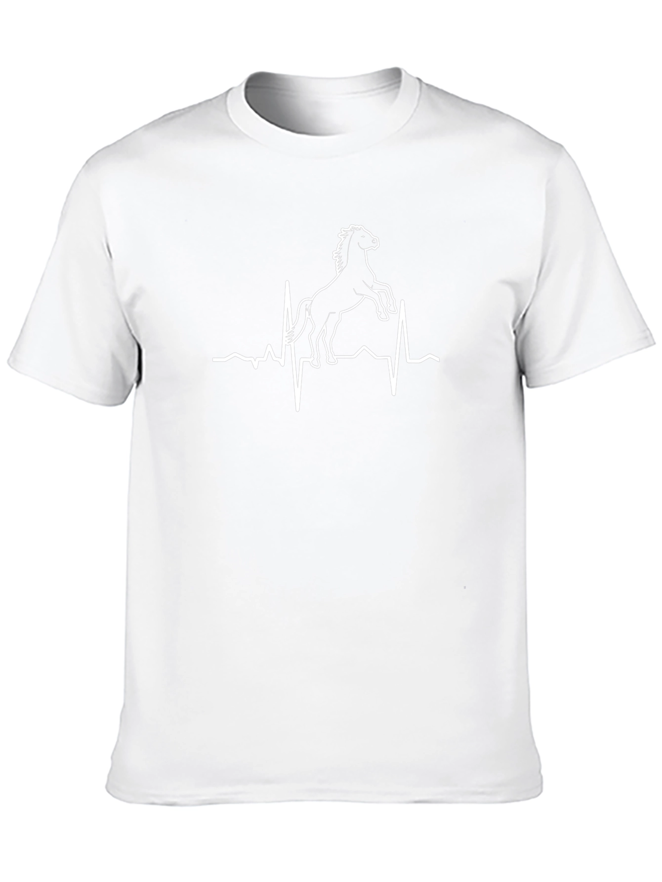 Horse Heartbeat Graphic Tee - Black T-Shirt