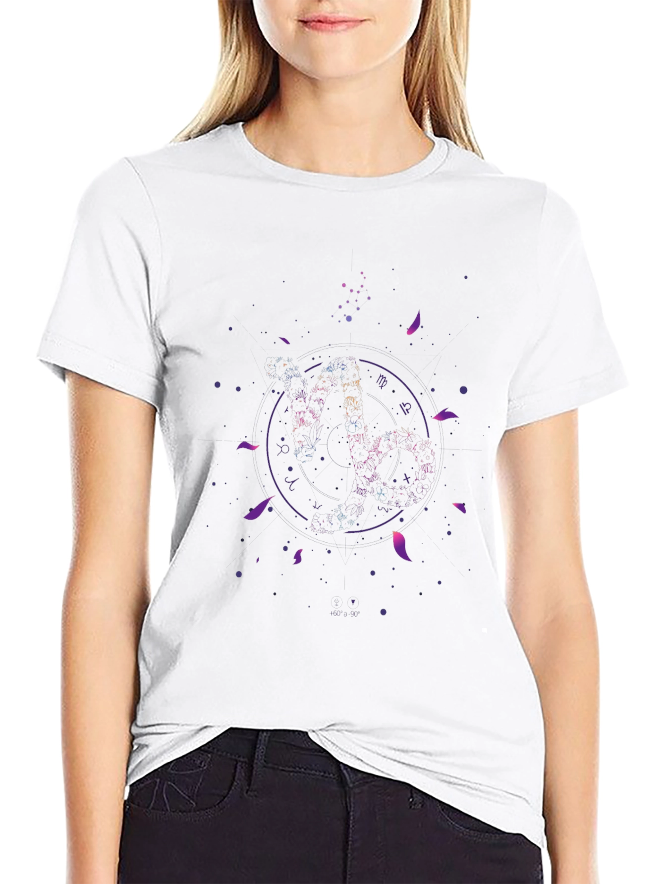 Cosmic Zodiac Black T-Shirt - Celestial Astrology Design
