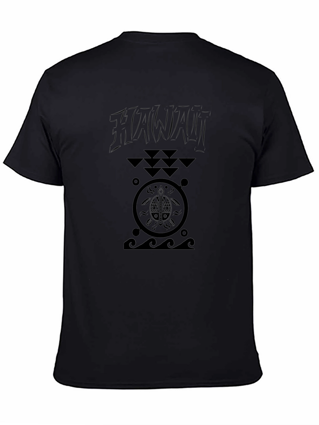 Tribal Turtle Graphic T-Shirt - Black