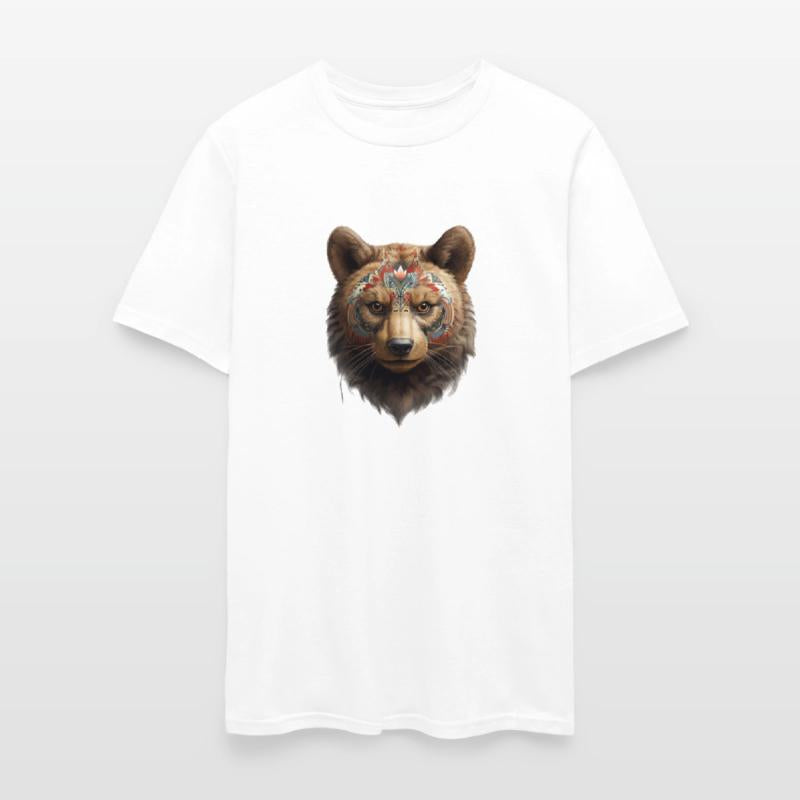 Bear face, animal, decorated