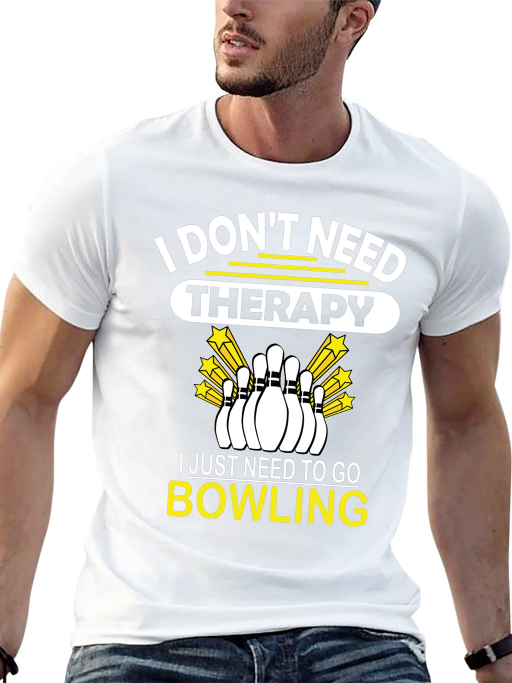 Bowling Therapy Graphic T-Shirt
