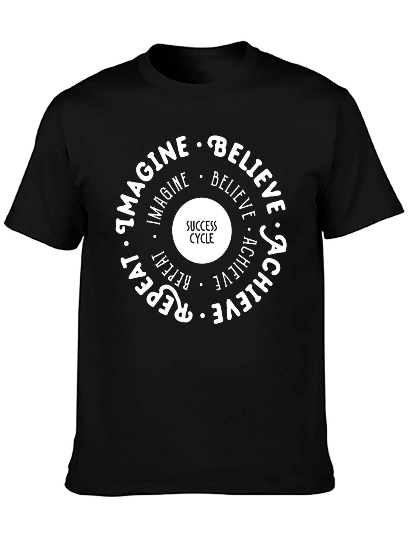 Success Cycle Graphic Tee - Imagine Believe Achieve