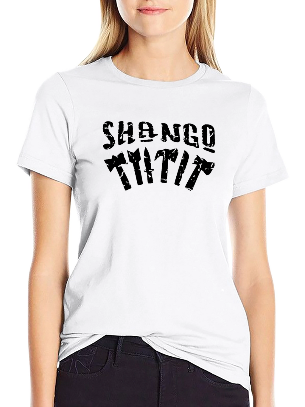 Shango T-Shirt: Axe and Knife Design