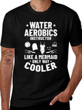 Water Aerobics Instructor T-Shirt - Mermaid Design