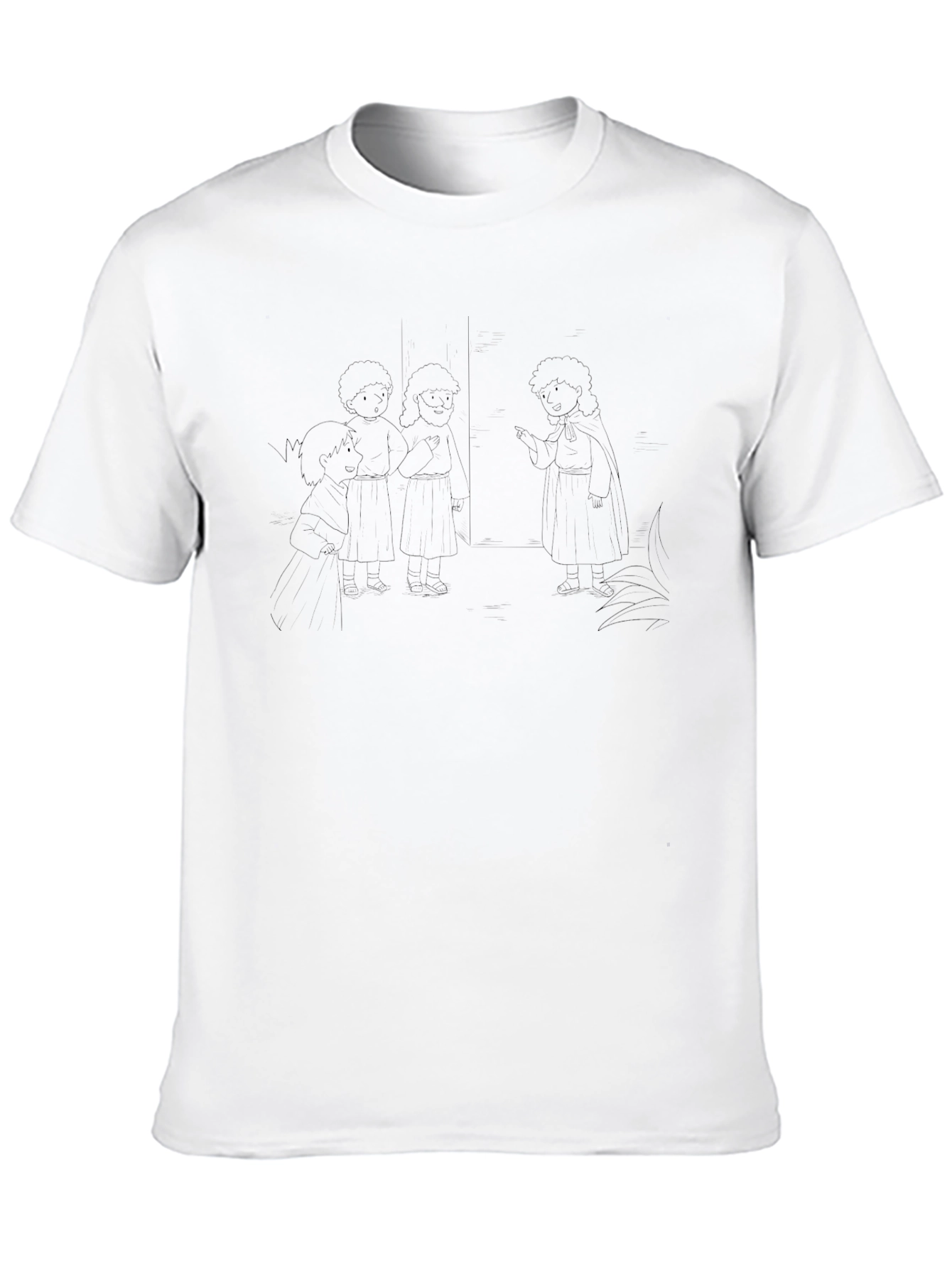 Graphic Print Black Crew Neck Tee