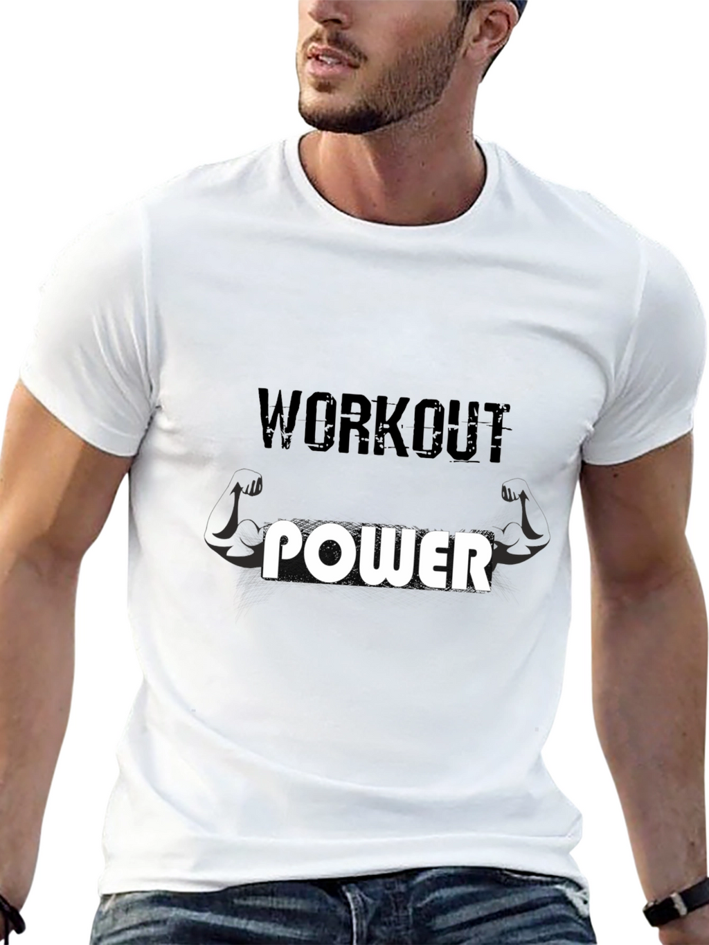Workout Power T-Shirt - Gym Motivation Tee