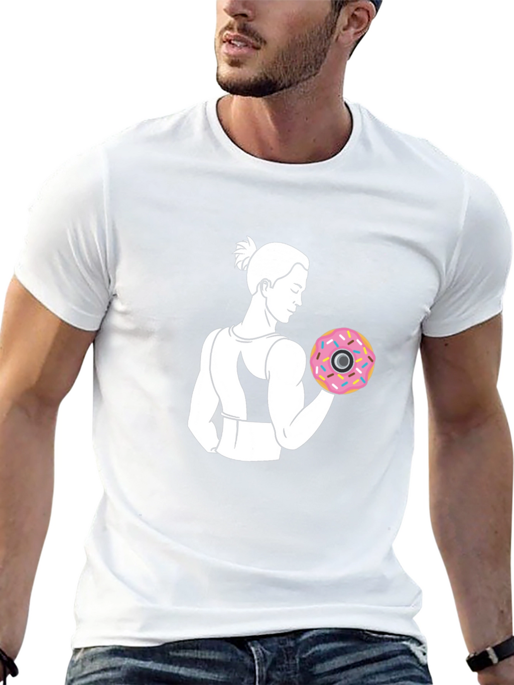 Donut Weightlifting Black T-Shirt