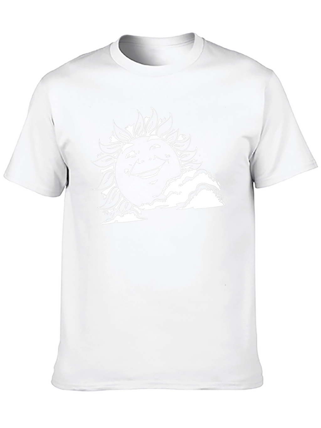 Smiling Sun Graphic Tee - Black Cotton T-Shirt