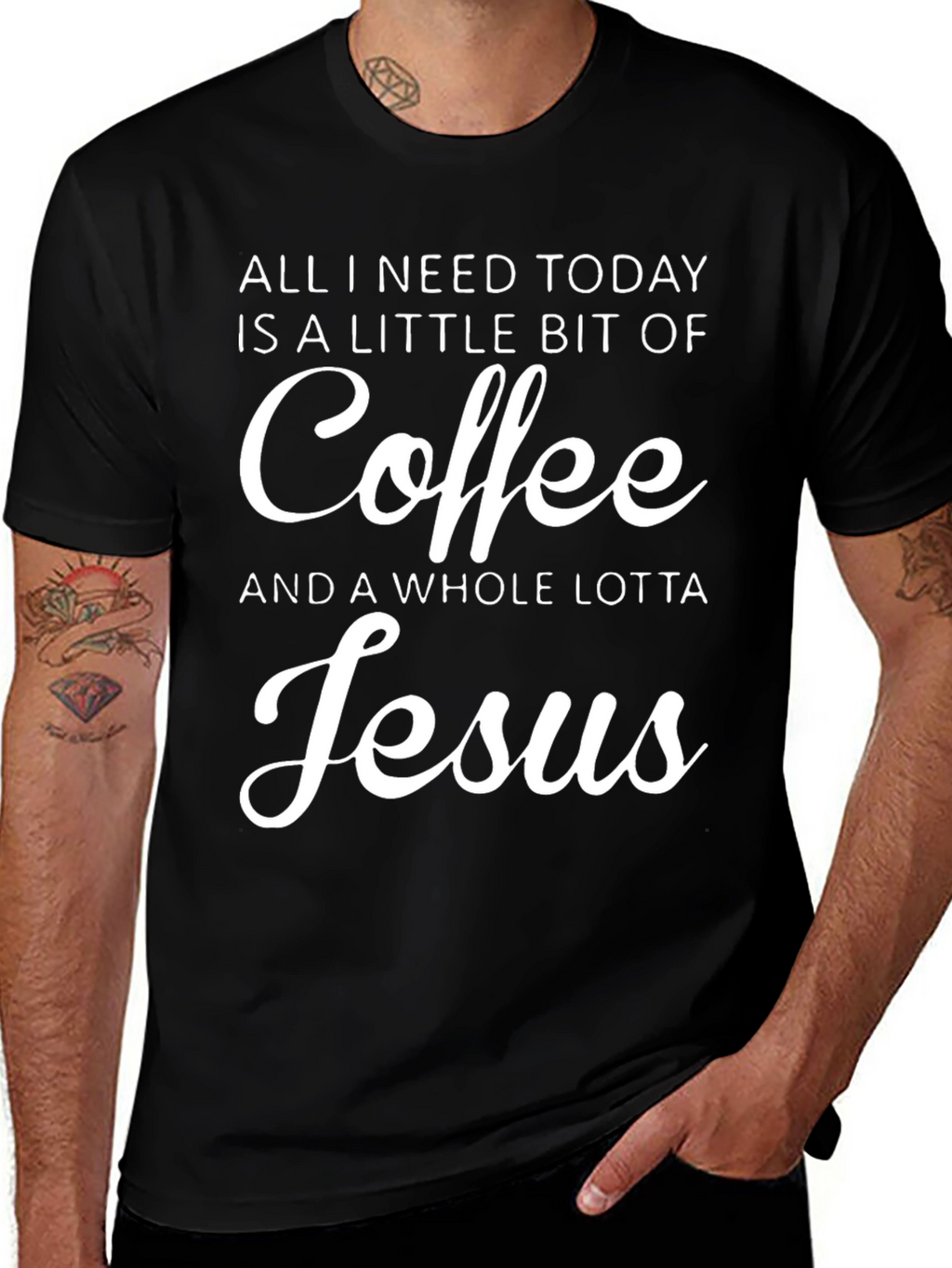 Coffee & Jesus Graphic Tee - Christian T-Shirt