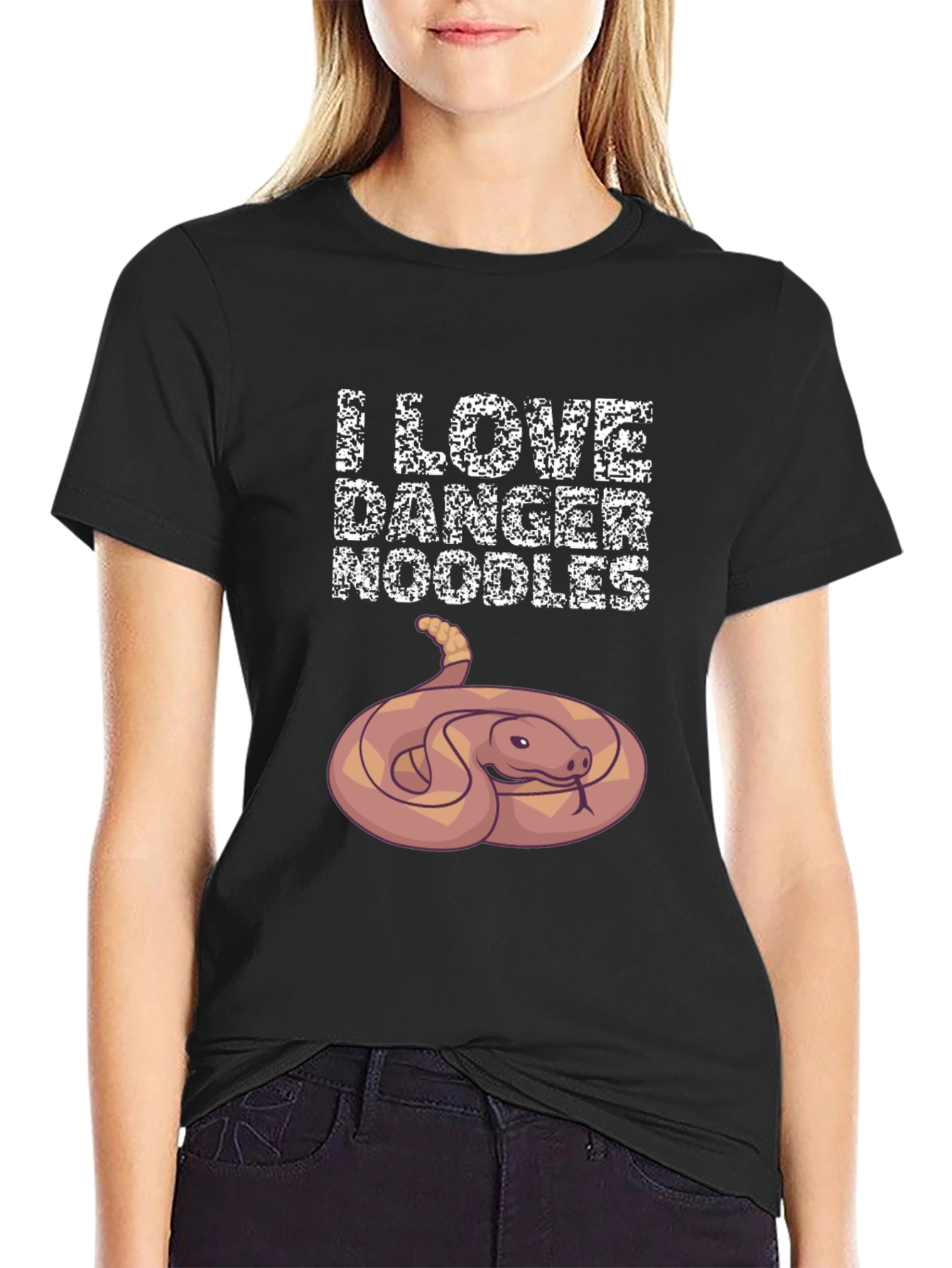 Danger Noodles Snake Graphic Tee - Funny Reptile Lover T-Shirt