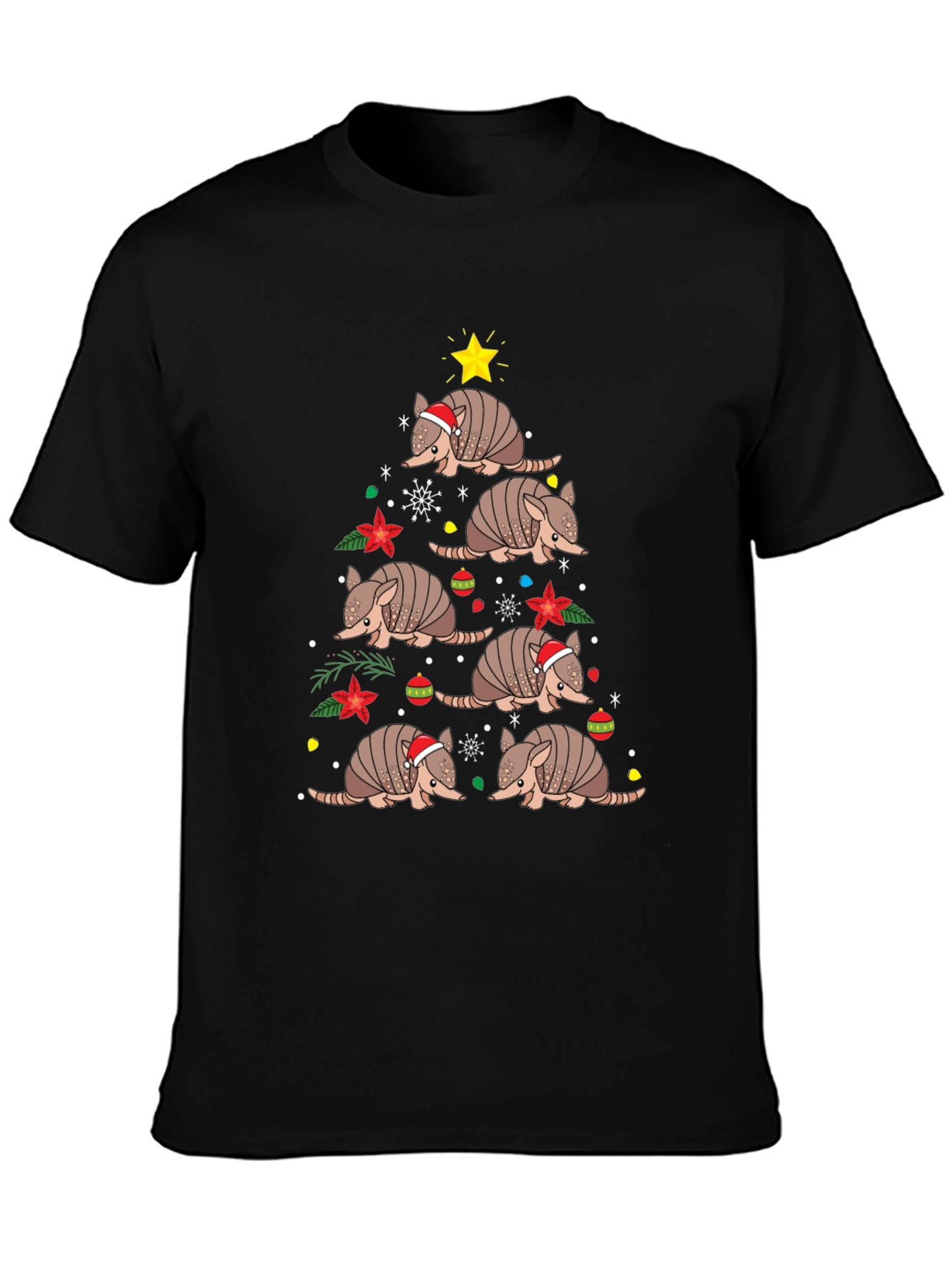 Armadillo Christmas Tree T-Shirt