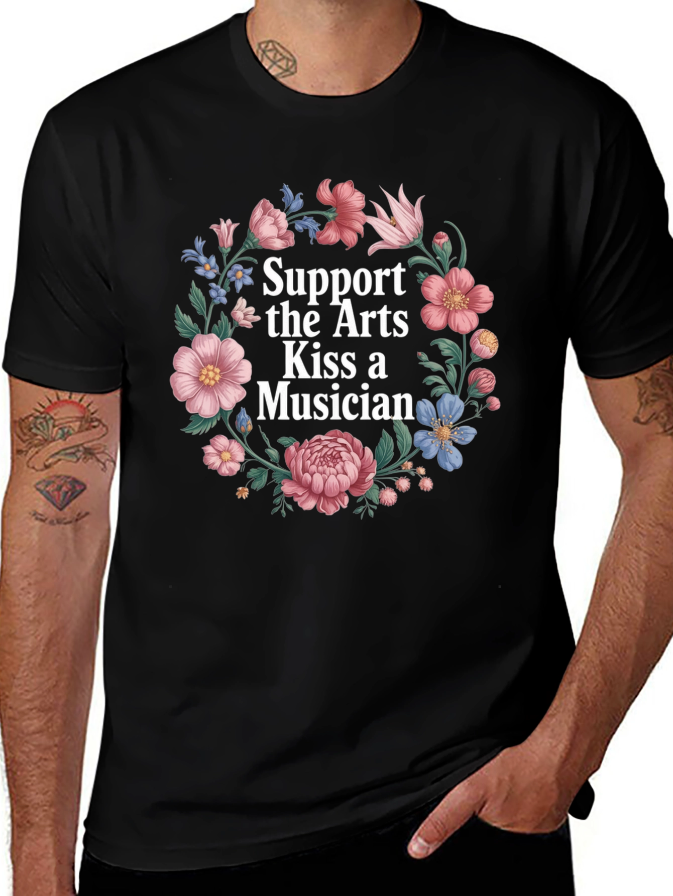Support the Arts Floral Graphic Tee