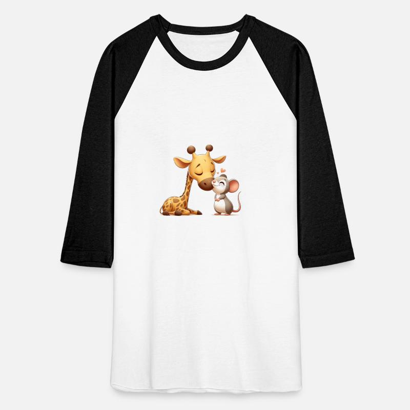 Cuddling Giraffe And Mouse In Love