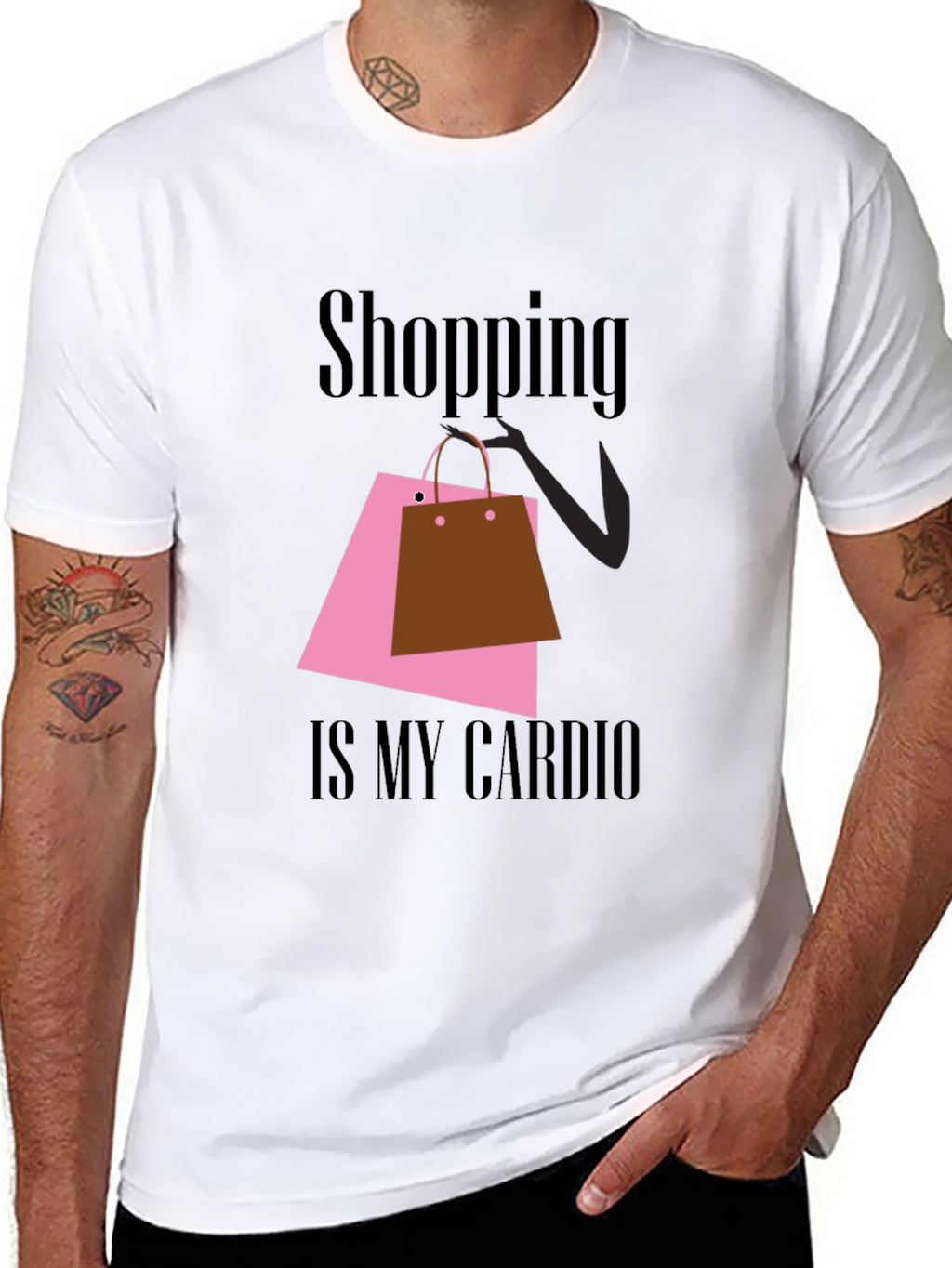 Shopping is My Cardio Black T-Shirt