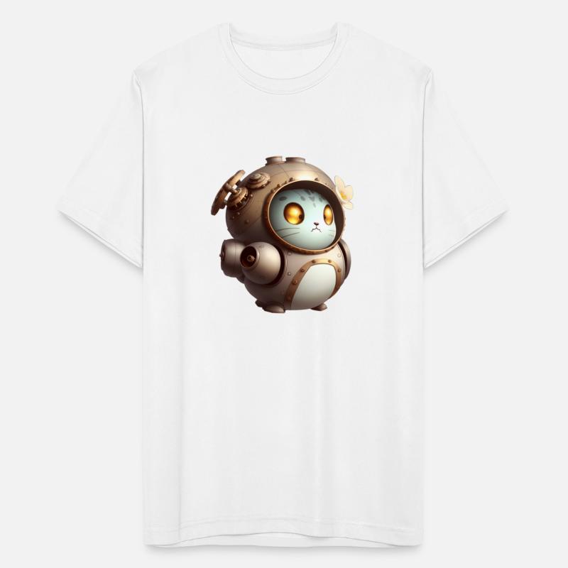 Cute funny round shaped robot cat
