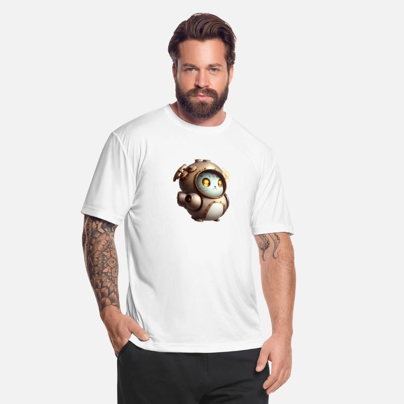 Cute funny round shaped robot cat
