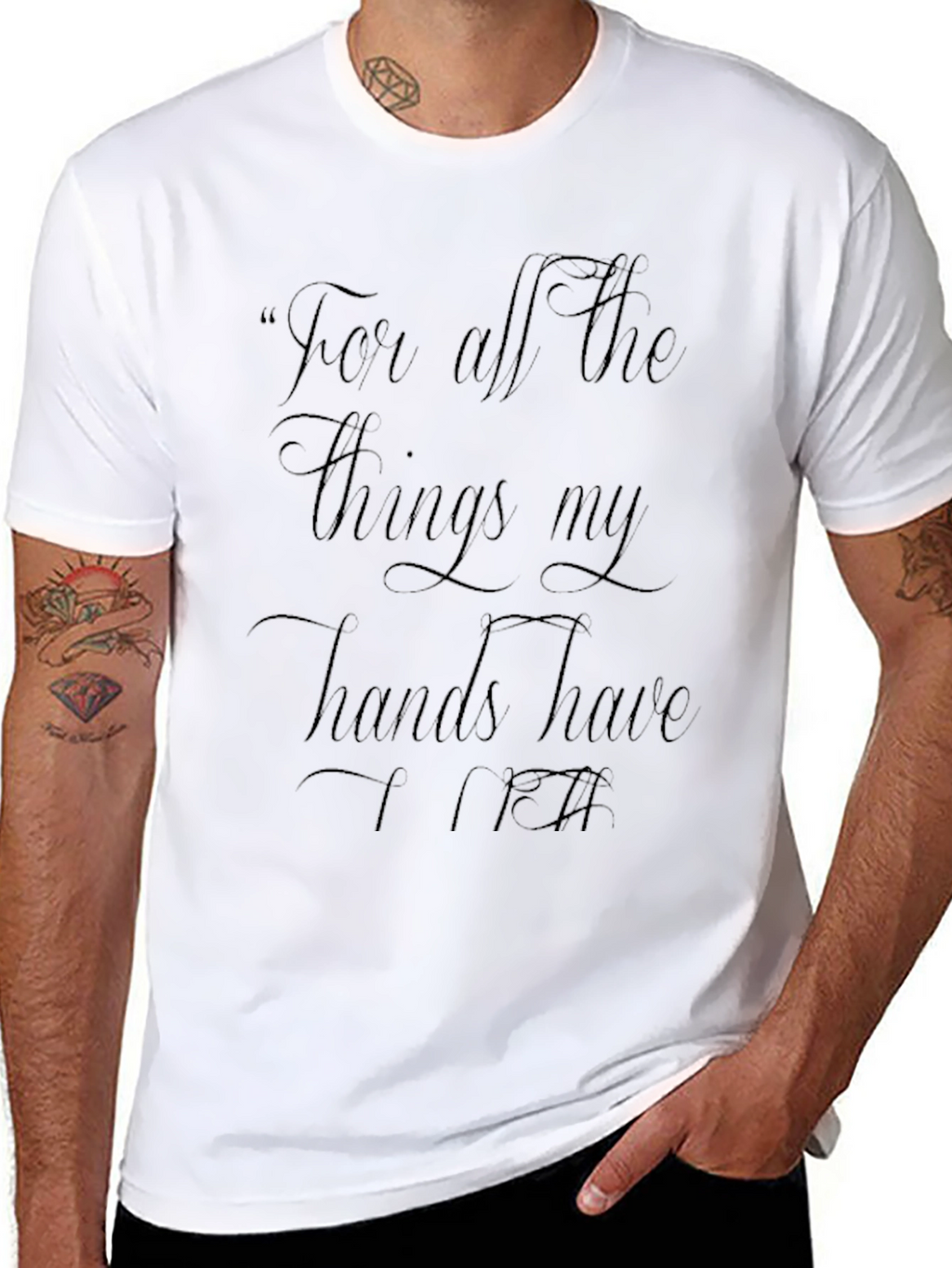 Motivational Script Black T-Shirt