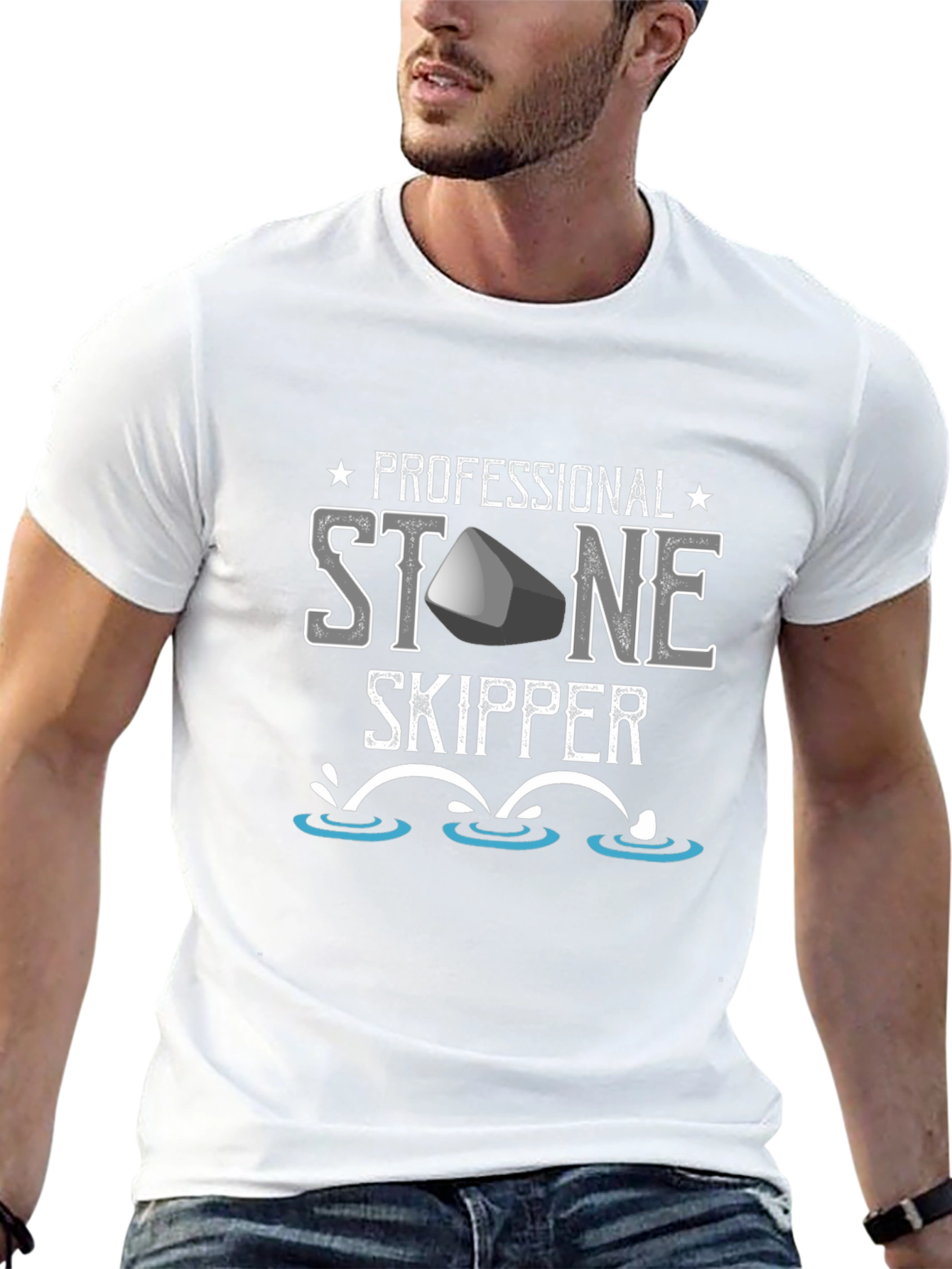 Professional Stone Skipper T-Shirt - Fun Casual Tee