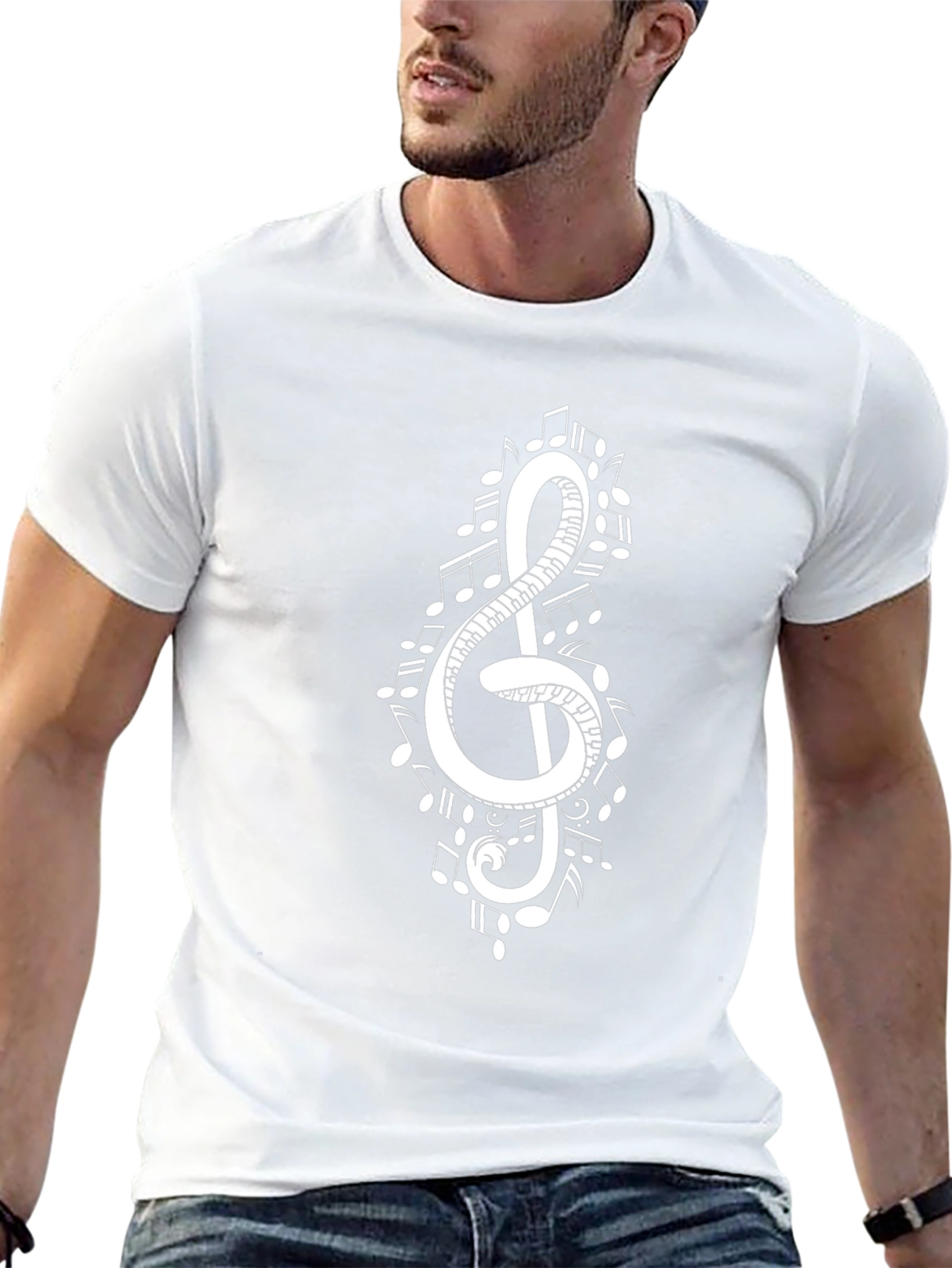 Musical Note Clef Graphic Tee