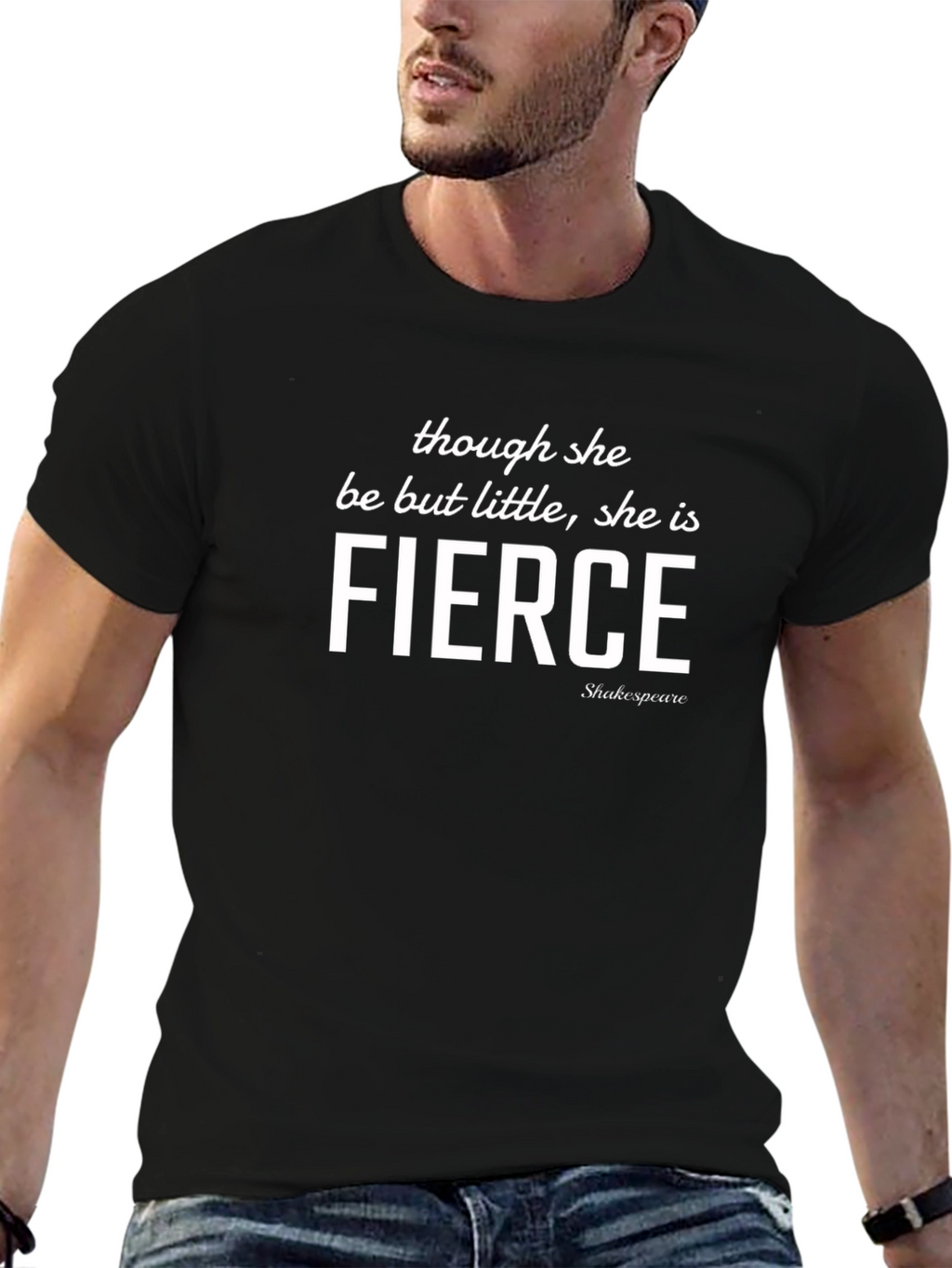 Fierce Shakespeare Quote Black T-Shirt