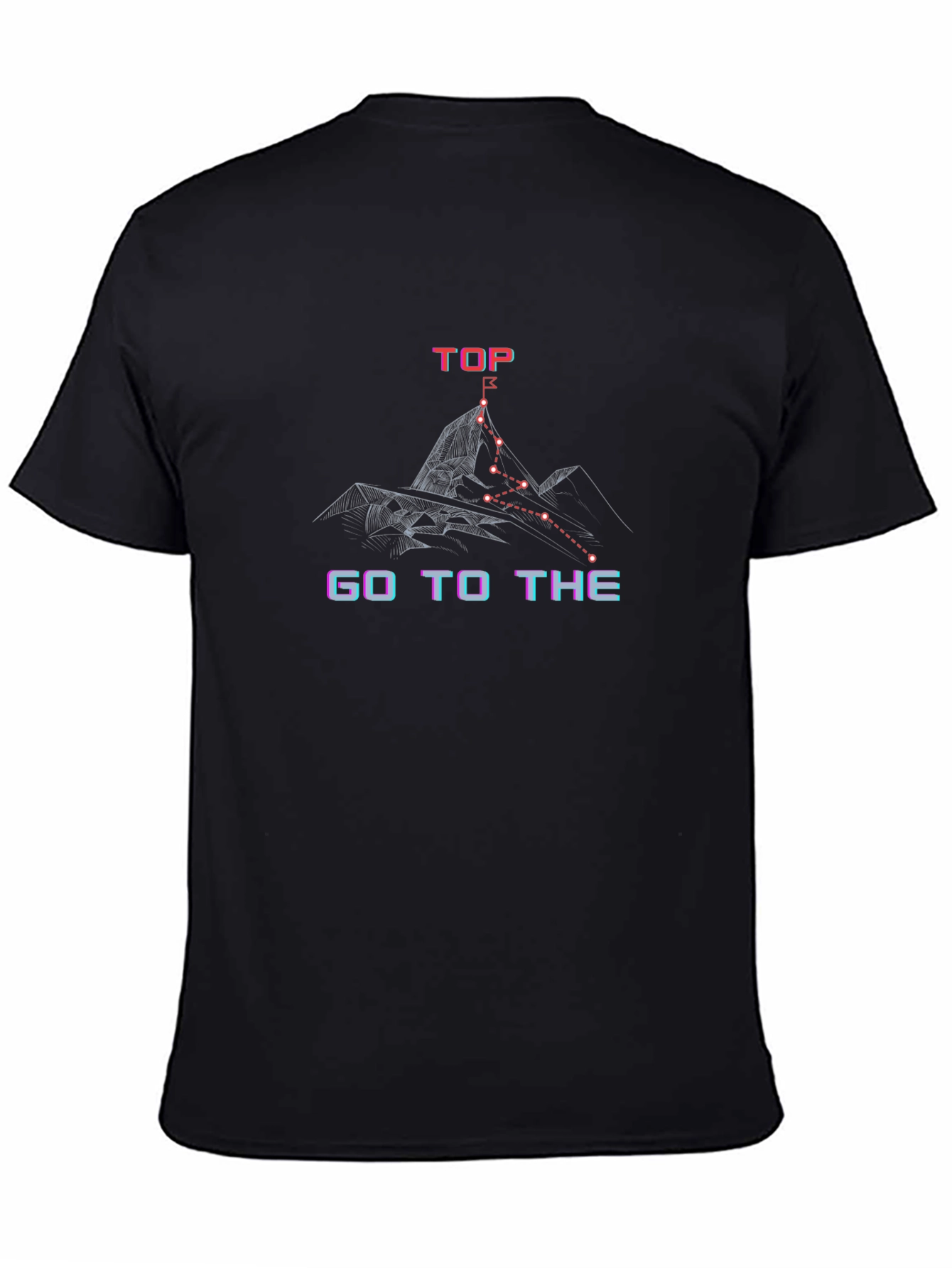 Go To The Top Graphic Tee - Mountain Climb Design