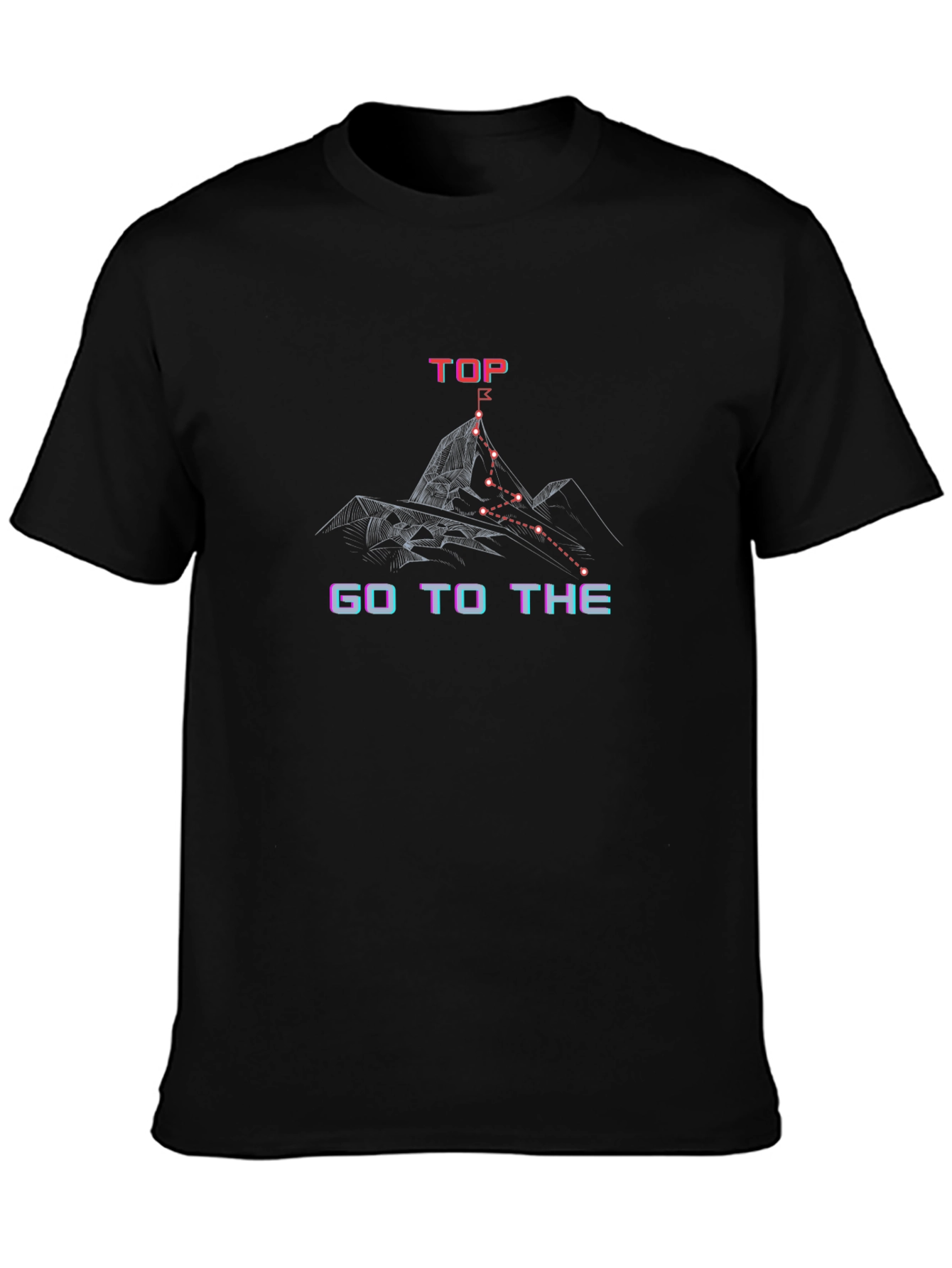 Go To The Top Graphic Tee - Mountain Climb Design