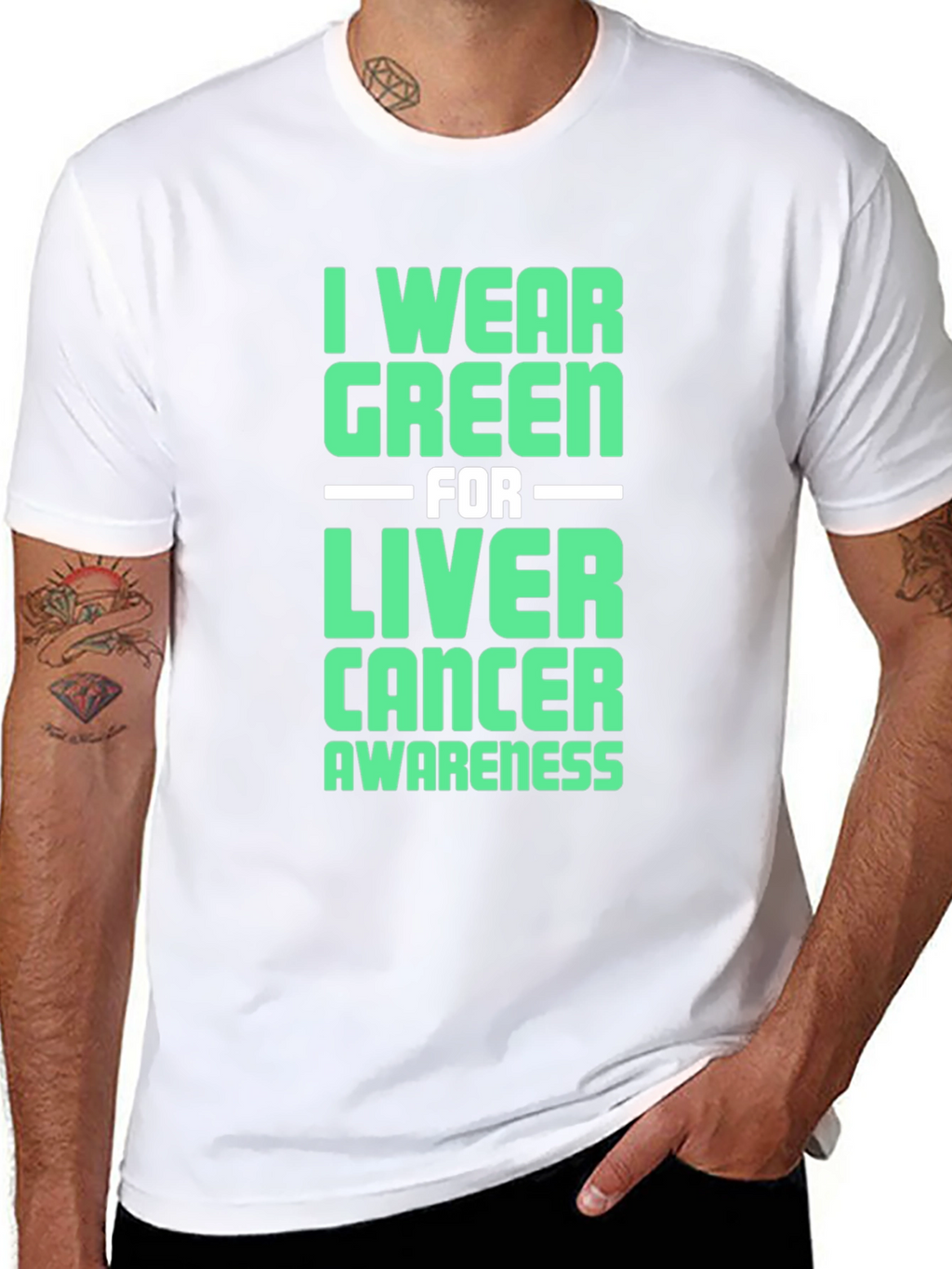 Green Liver Cancer Awareness T-Shirt
