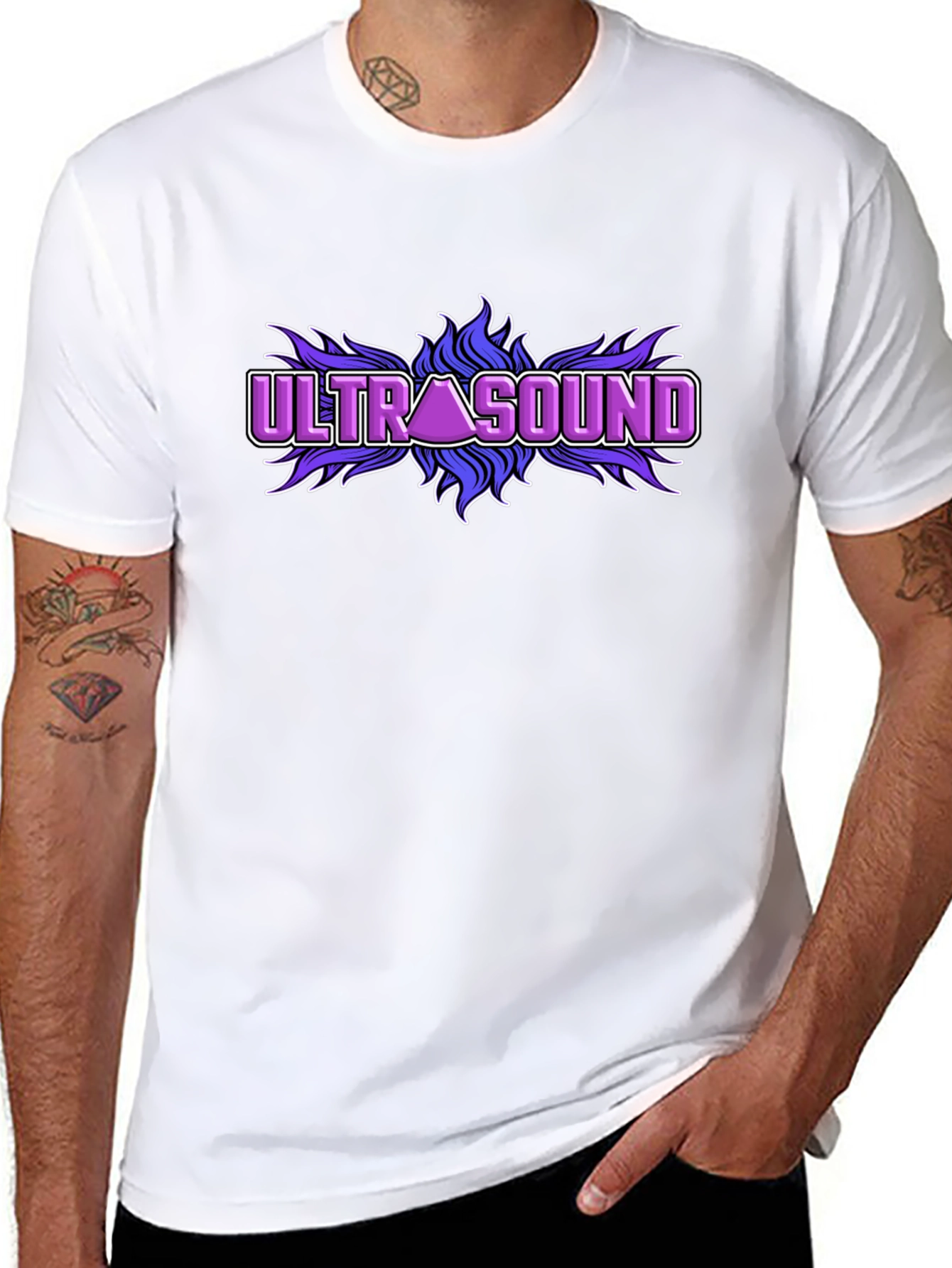 Ultrasound Graphic T-Shirt - Black Cotton Tee