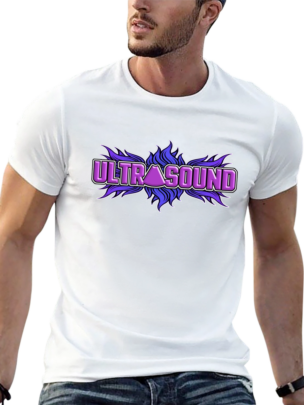 Ultrasound Graphic T-Shirt - Black Cotton Tee