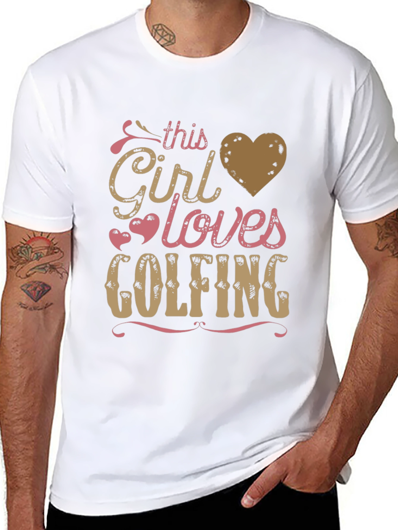 This Girl Loves Golfing Tee - Black