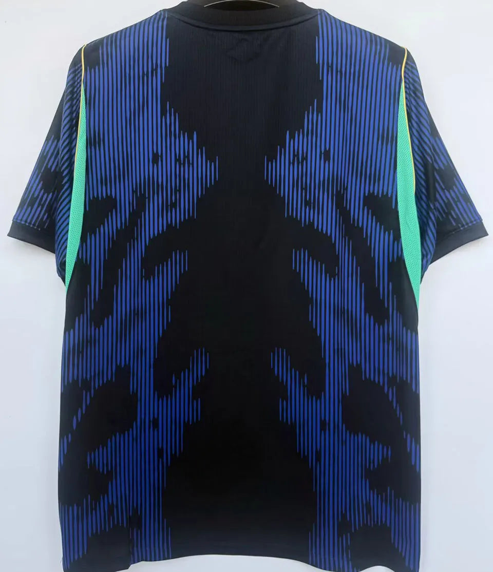 2026/27 Brazil 1:1 Quality Away Blue Fans Soccer Jersey (Have Right Patch 有右臂章 白底金字） Detail 1