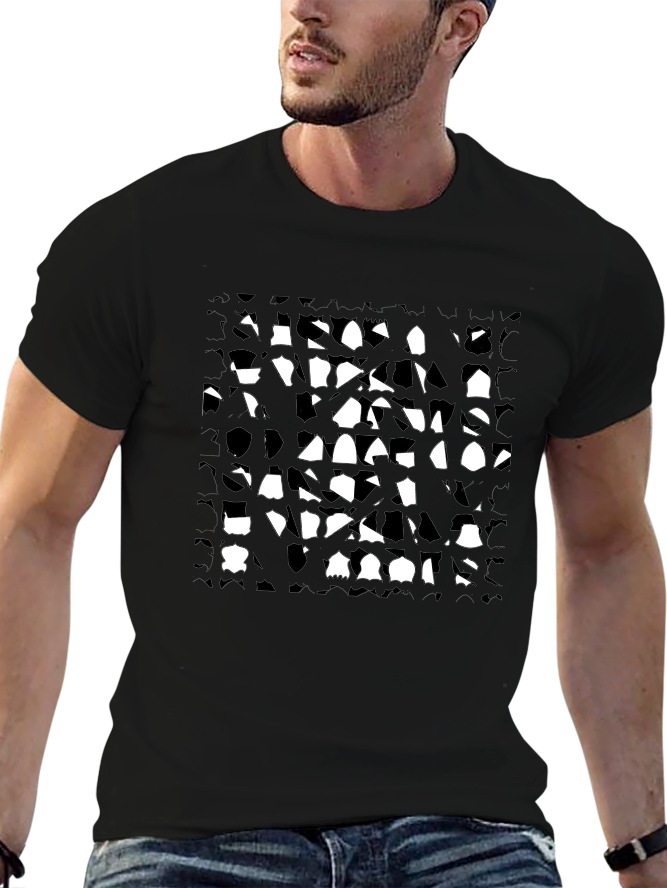 Abstract Black & White Graphic Tee