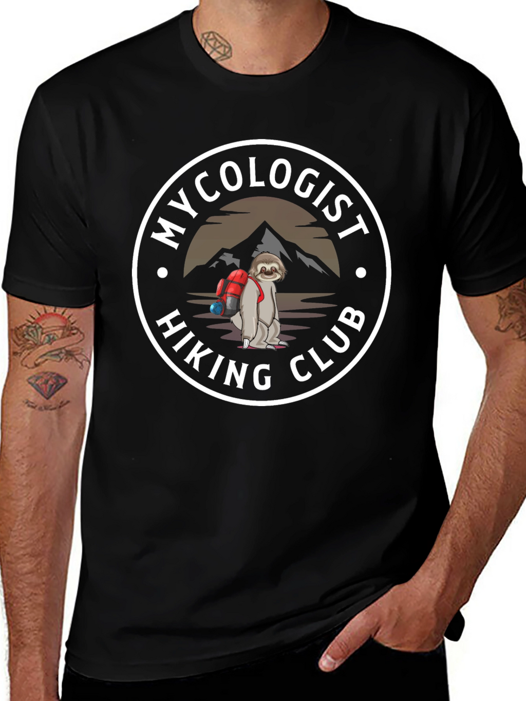 Mycologist Hiking Club Sloth T-Shirt
