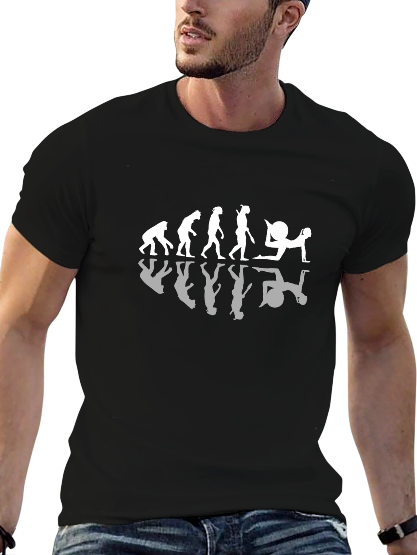 Evolution Gym Ball T-Shirt - Black Cotton