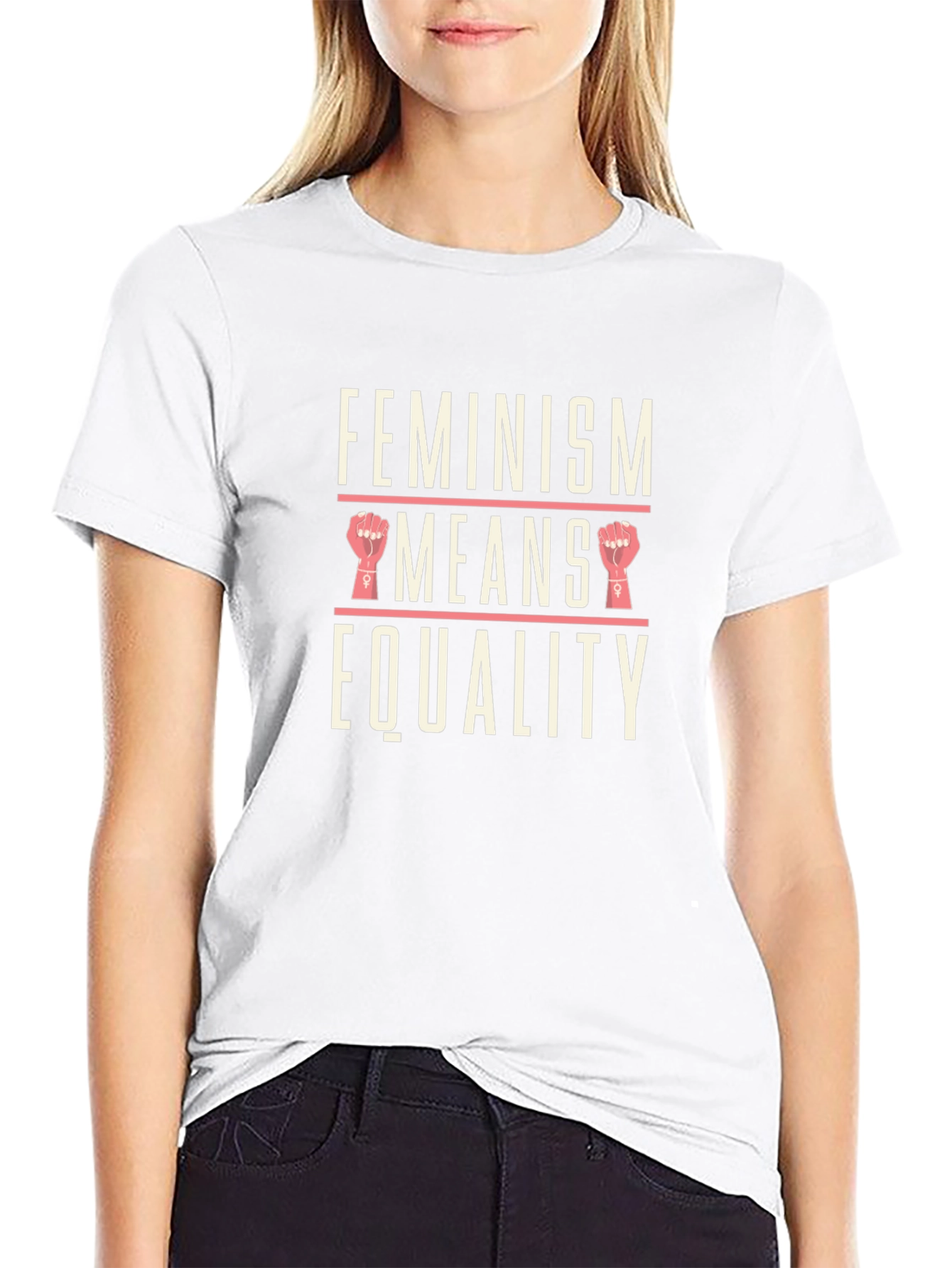 Feminism Means Equality Graphic Tee - Black Unisex T-Shirt