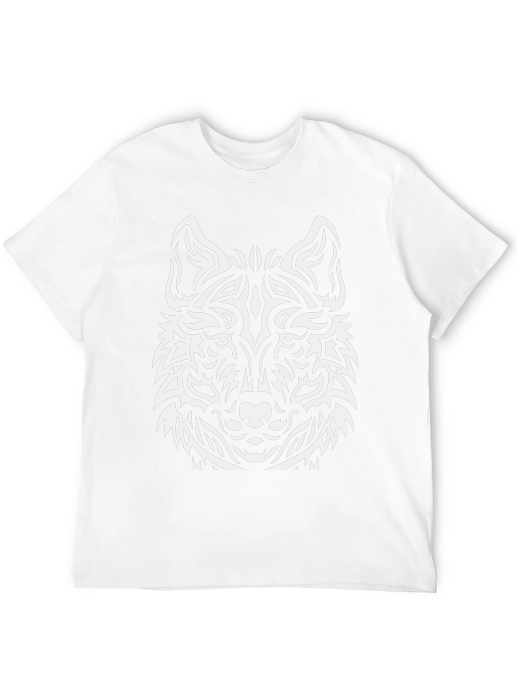 Wolf Graphic Print Tee - Black Cotton Blend