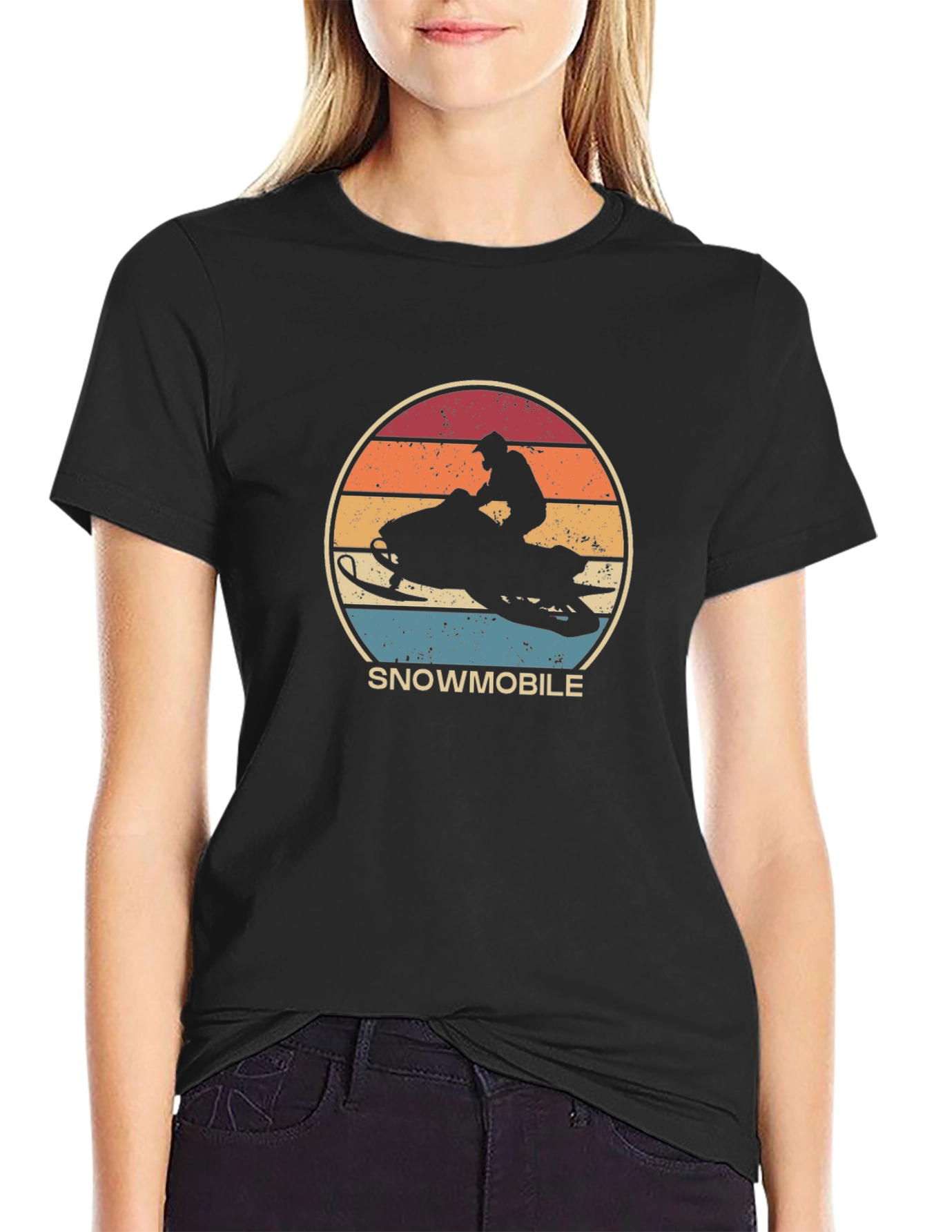 Vintage Snowmobile T-Shirt - Retro Rider Tee