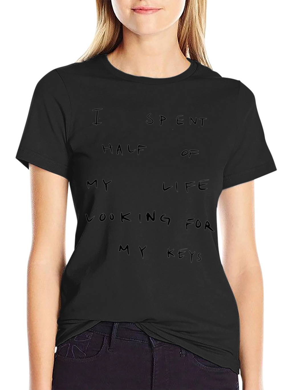 Humorous My Keys Black Graphic Tee