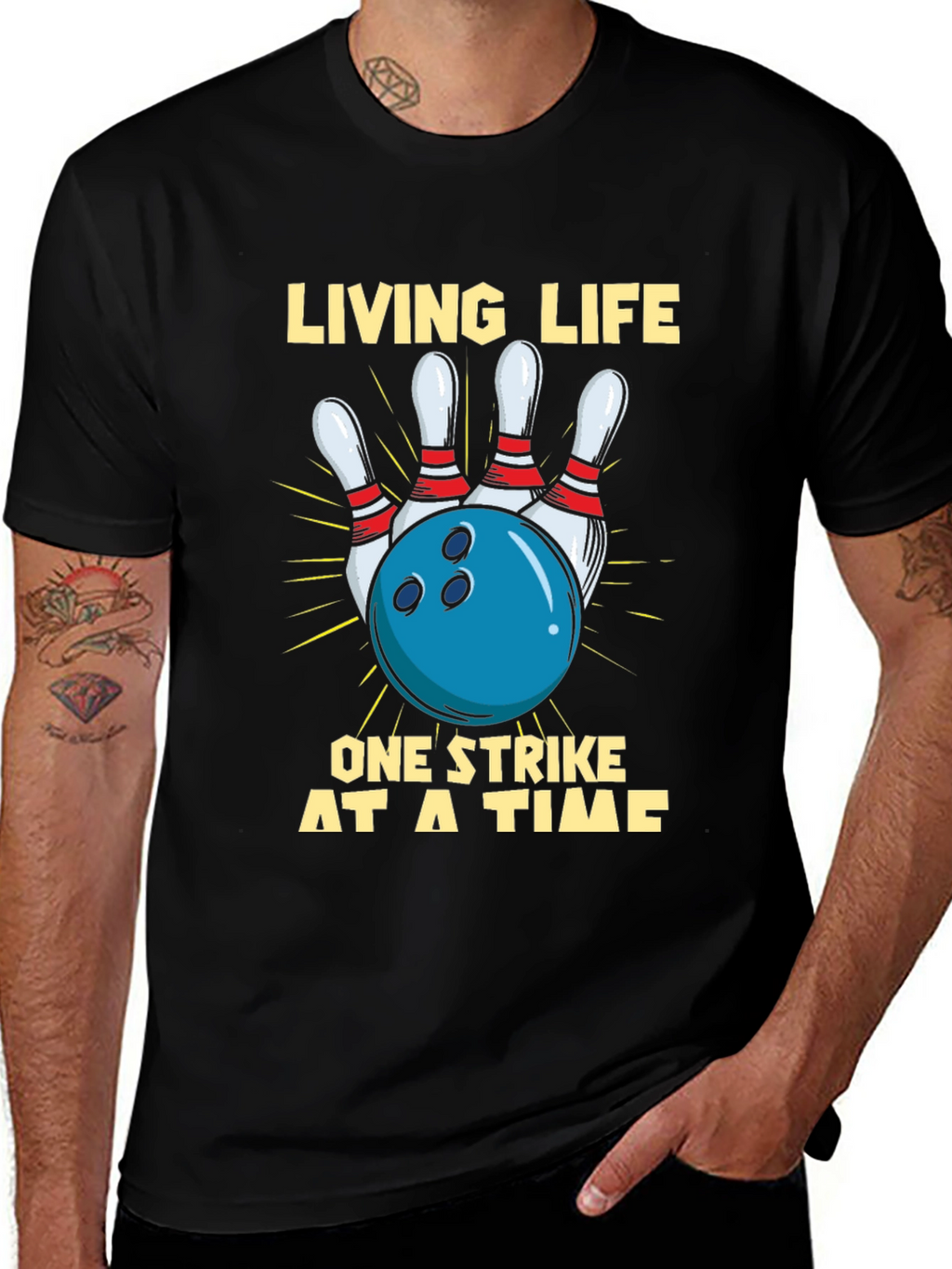 Bowling Strike Graphic T-Shirt
