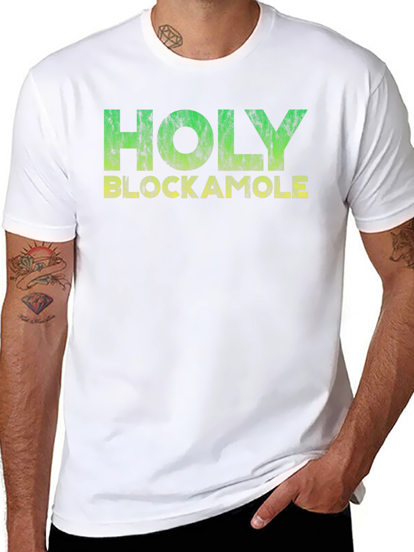 Holy Blockamole Graphic T-Shirt - Funny Avocado Pun Tee