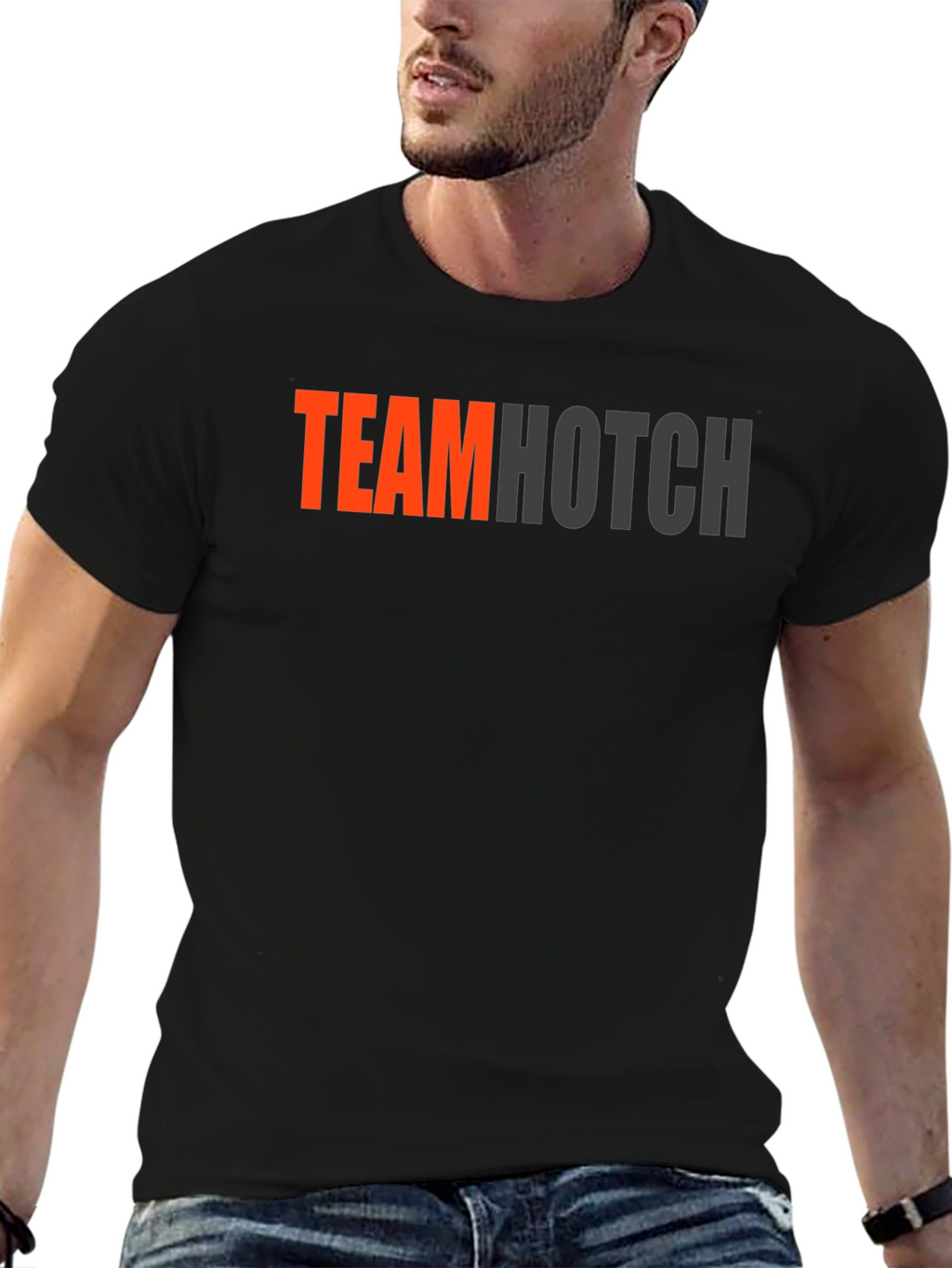 Team Hotch Black Crew Neck Graphic T-Shirt