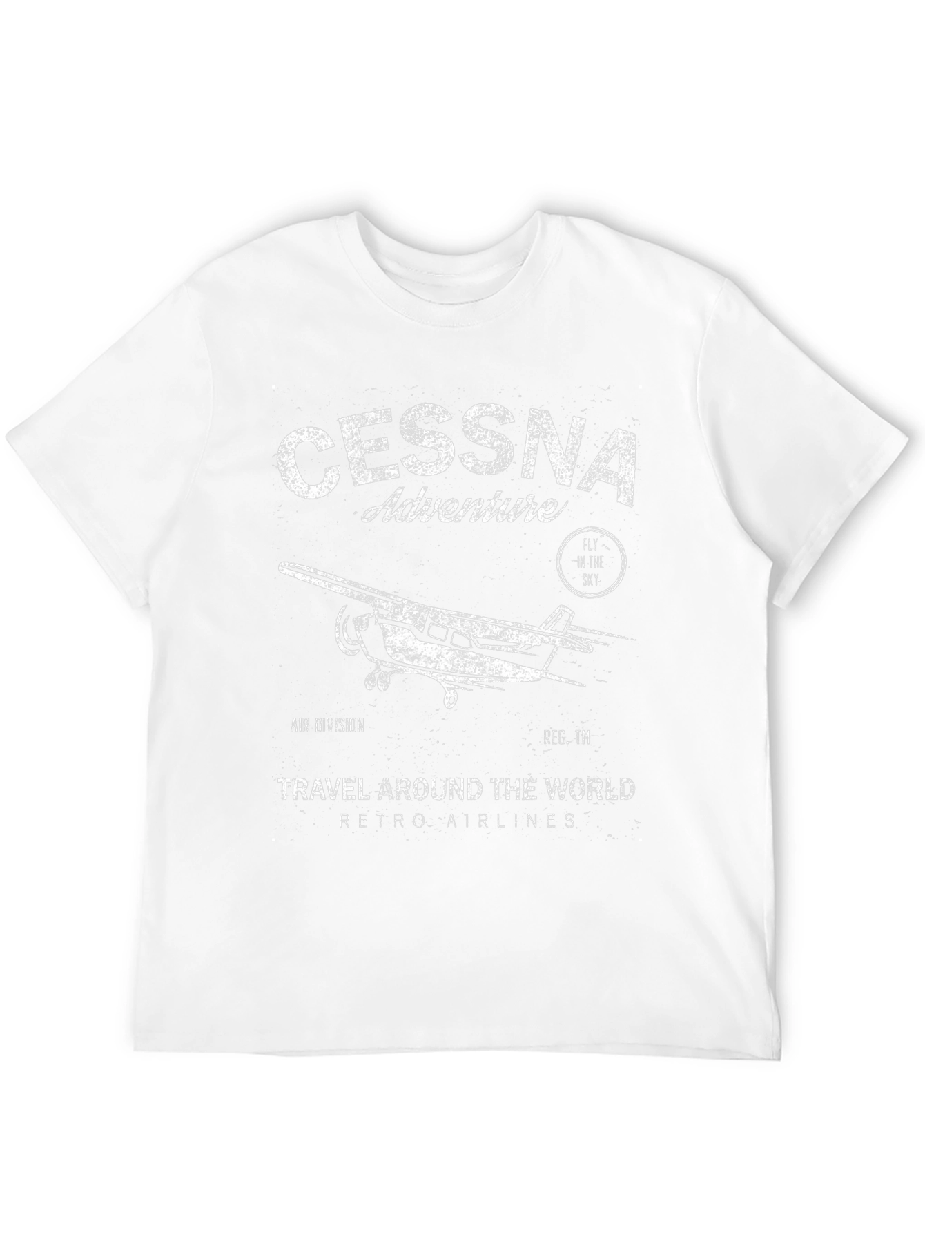 Cessna Adventure Retro Airlines Graphic T-Shirt