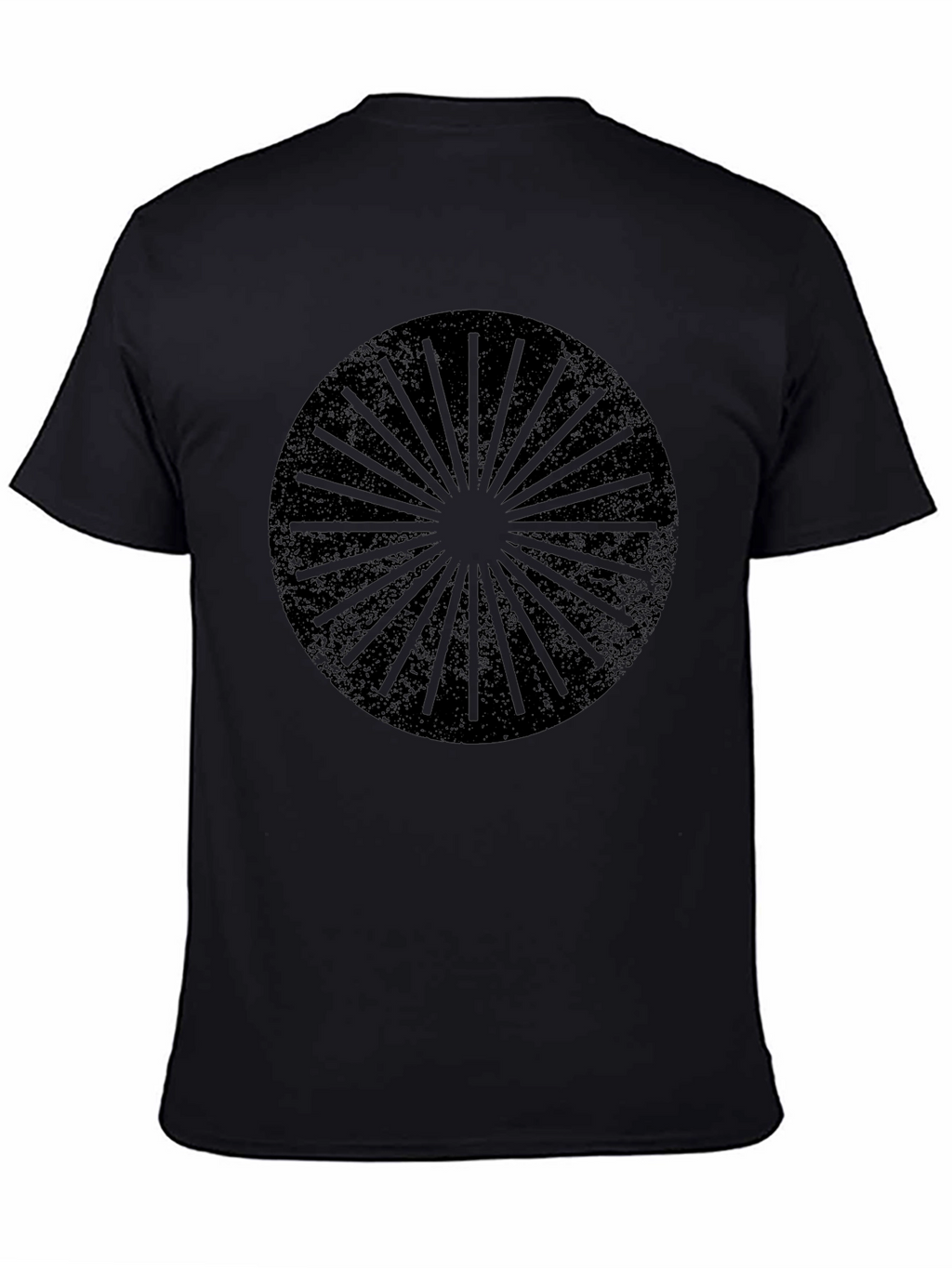 Graphic Print Mens Black T-Shirt