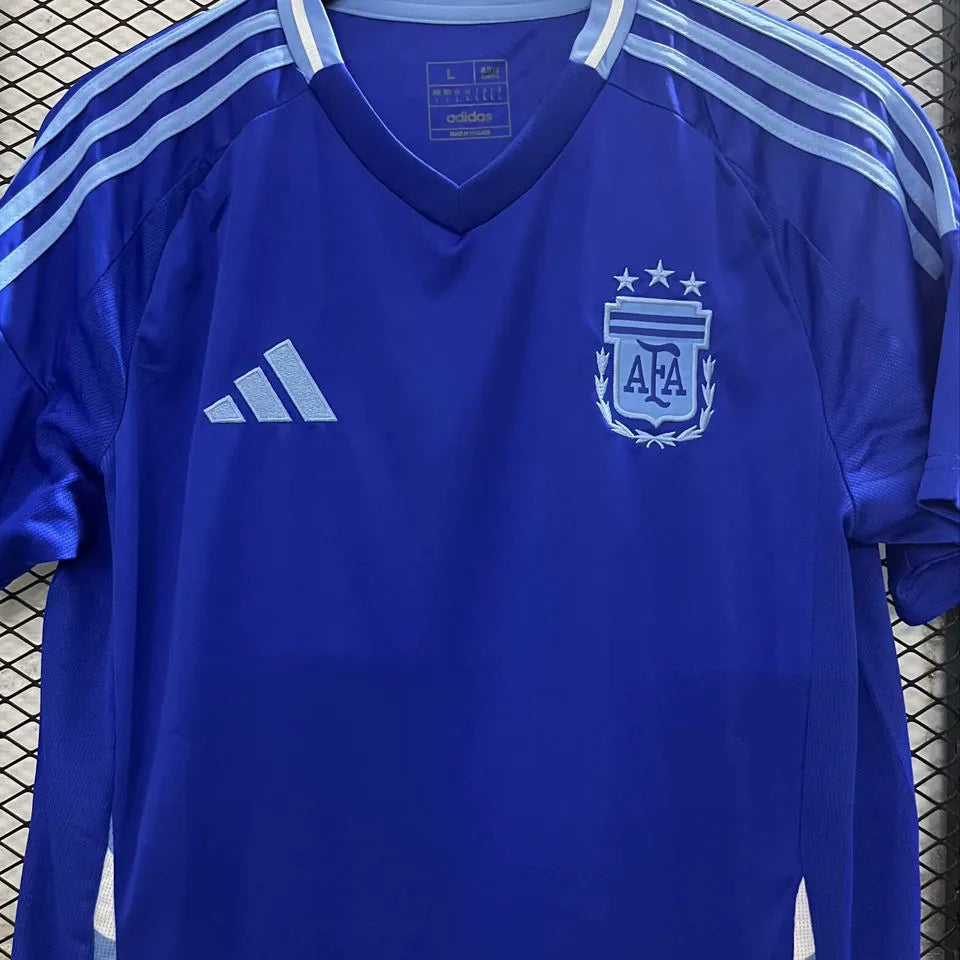 CAMPEONES DEL MUNDO 3 Stars Argentina Away Blue Fans Jersey 2024/25 ★★ Detail 2