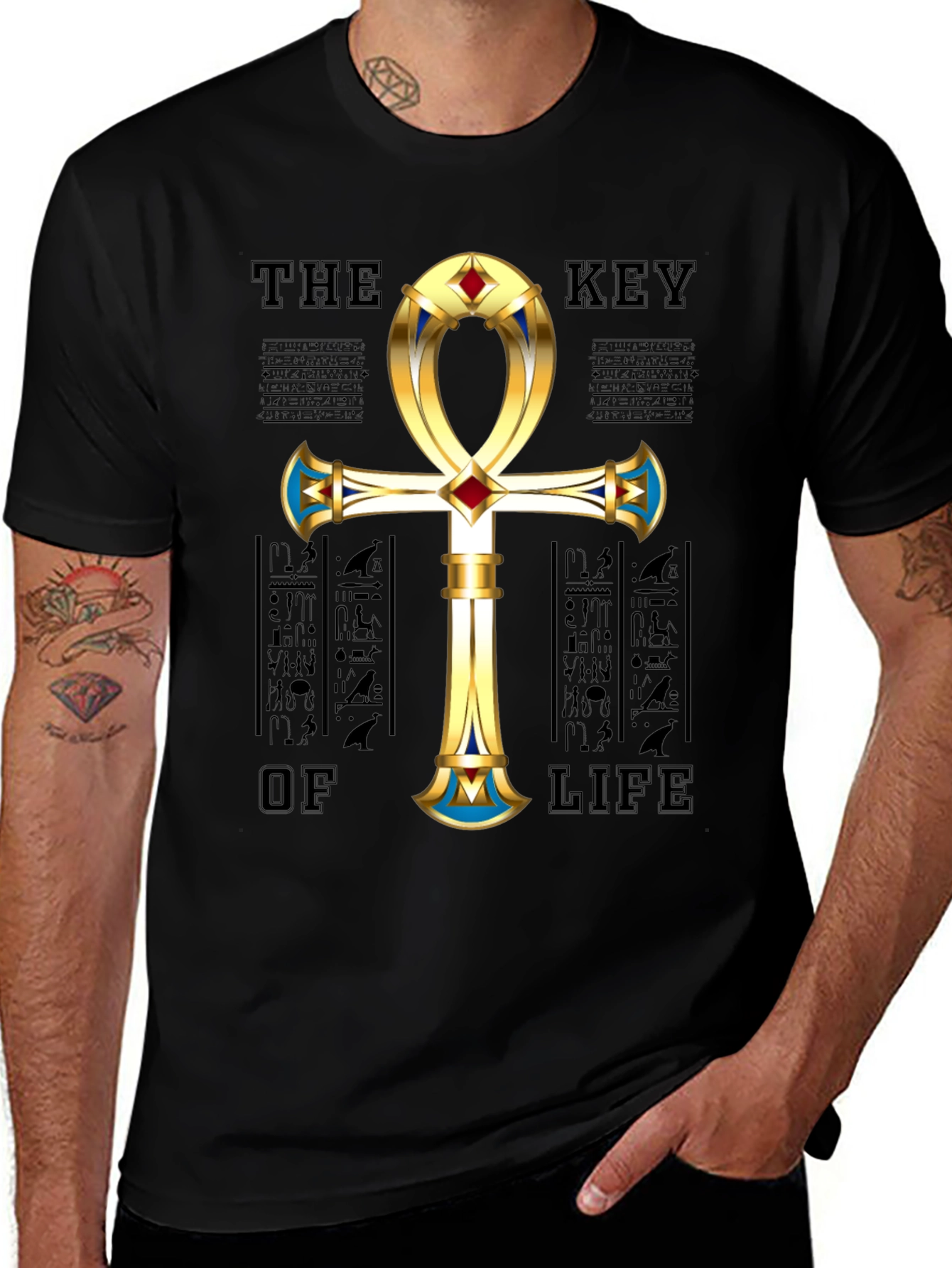 Egyptian Ankh Key of Life Graphic T-Shirt