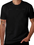 Mens Solid Black Casual T-Shirt